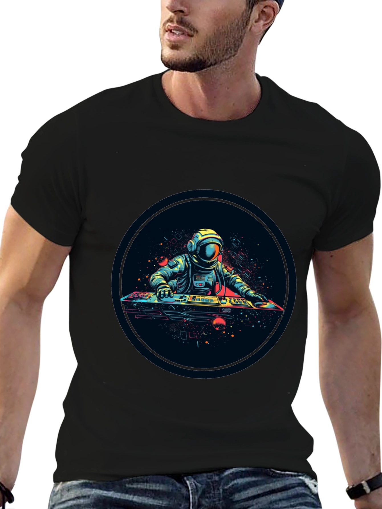 Astronaut DJ Graphic Tee - Space Vibes