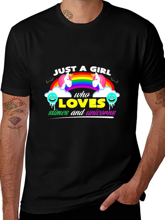 Just A Girl Who Loves Slimes and Unicorns T-Shirt