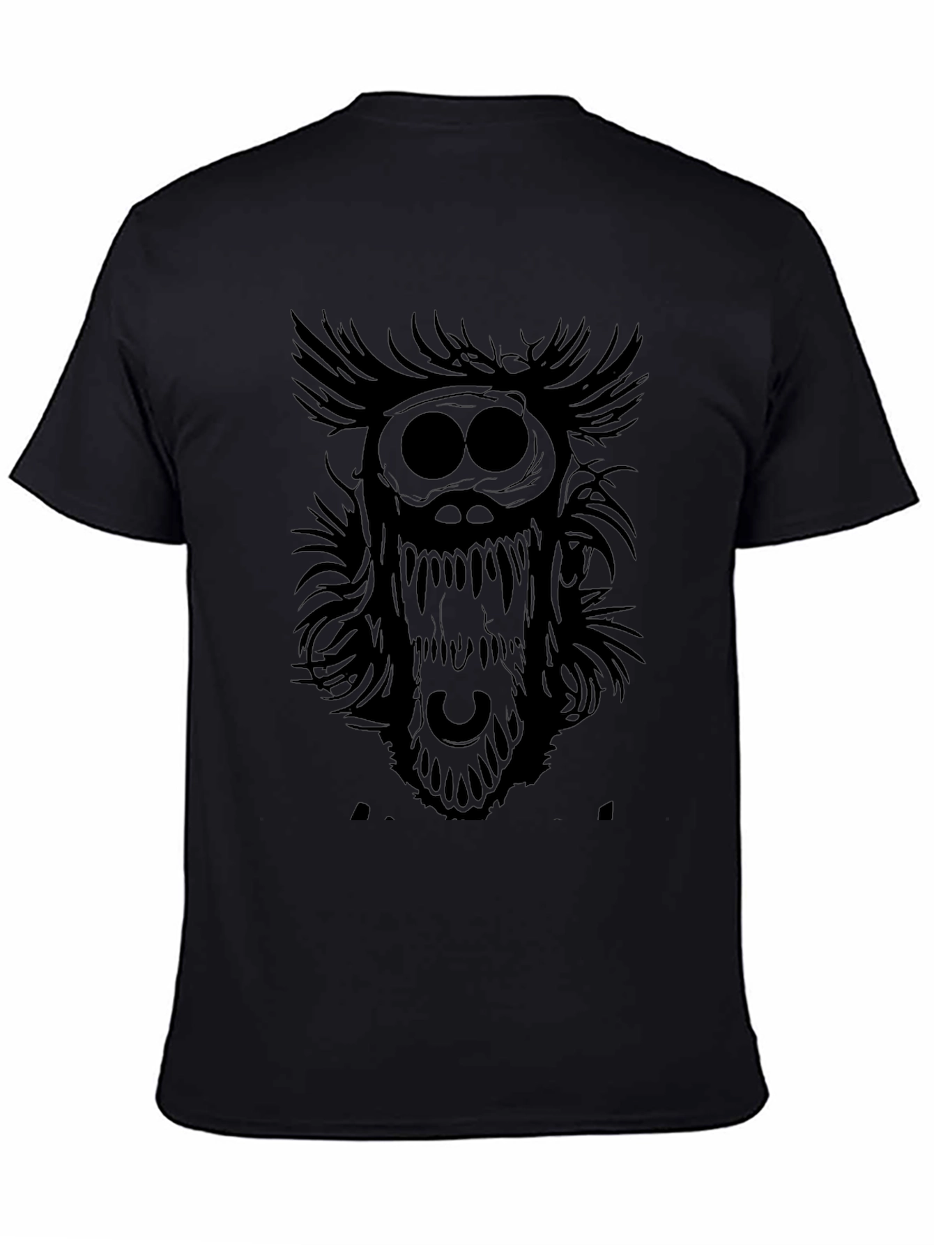 Creepy Creature Graphic Black T-Shirt