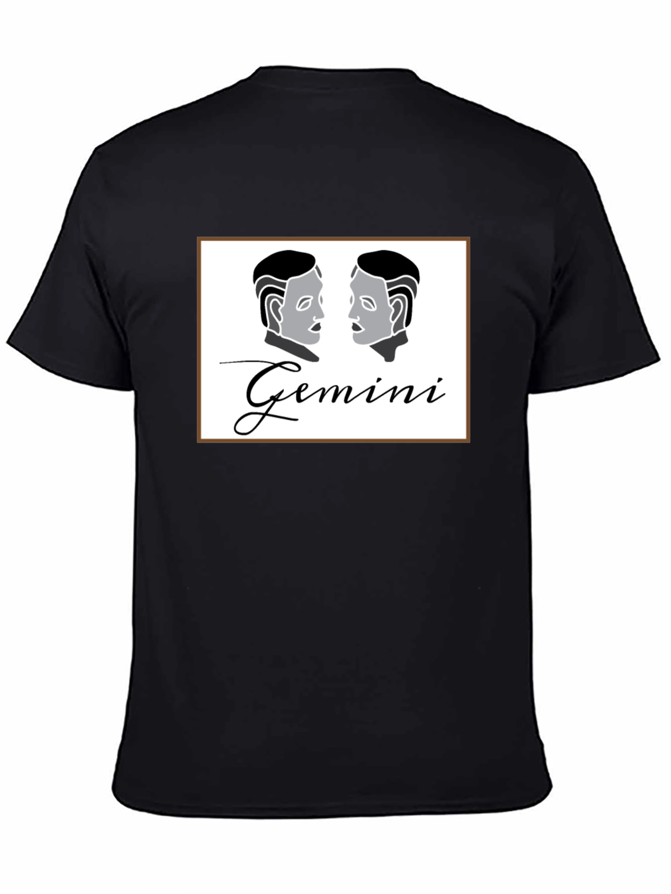 Gemini Zodiac Black T-Shirt