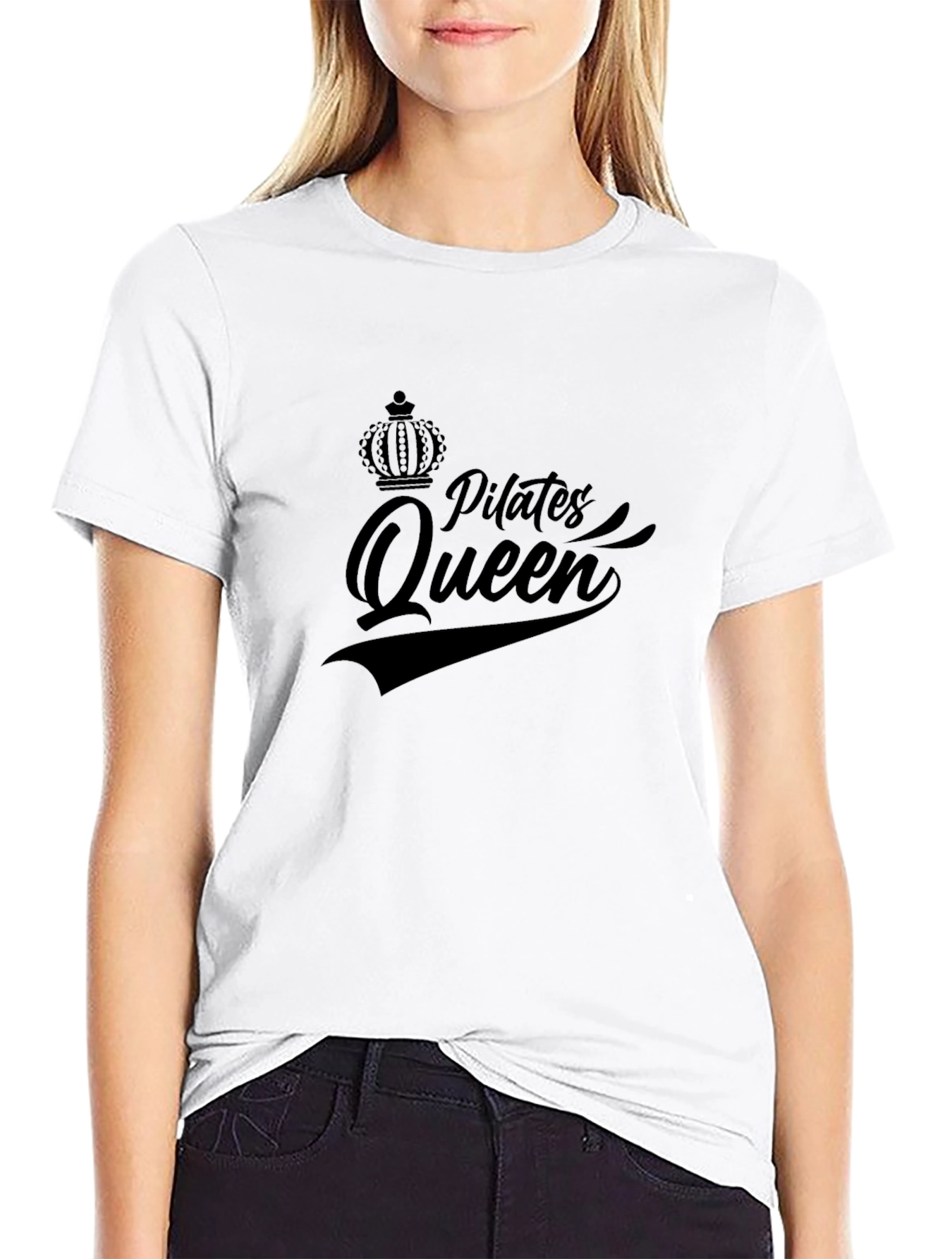 Pilates Queen Black T-Shirt