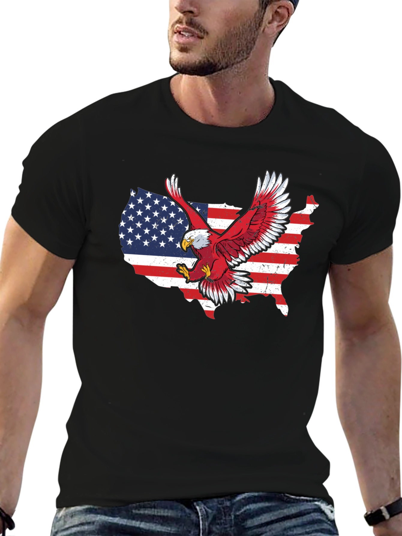 American Pride Eagle Graphic T-Shirt