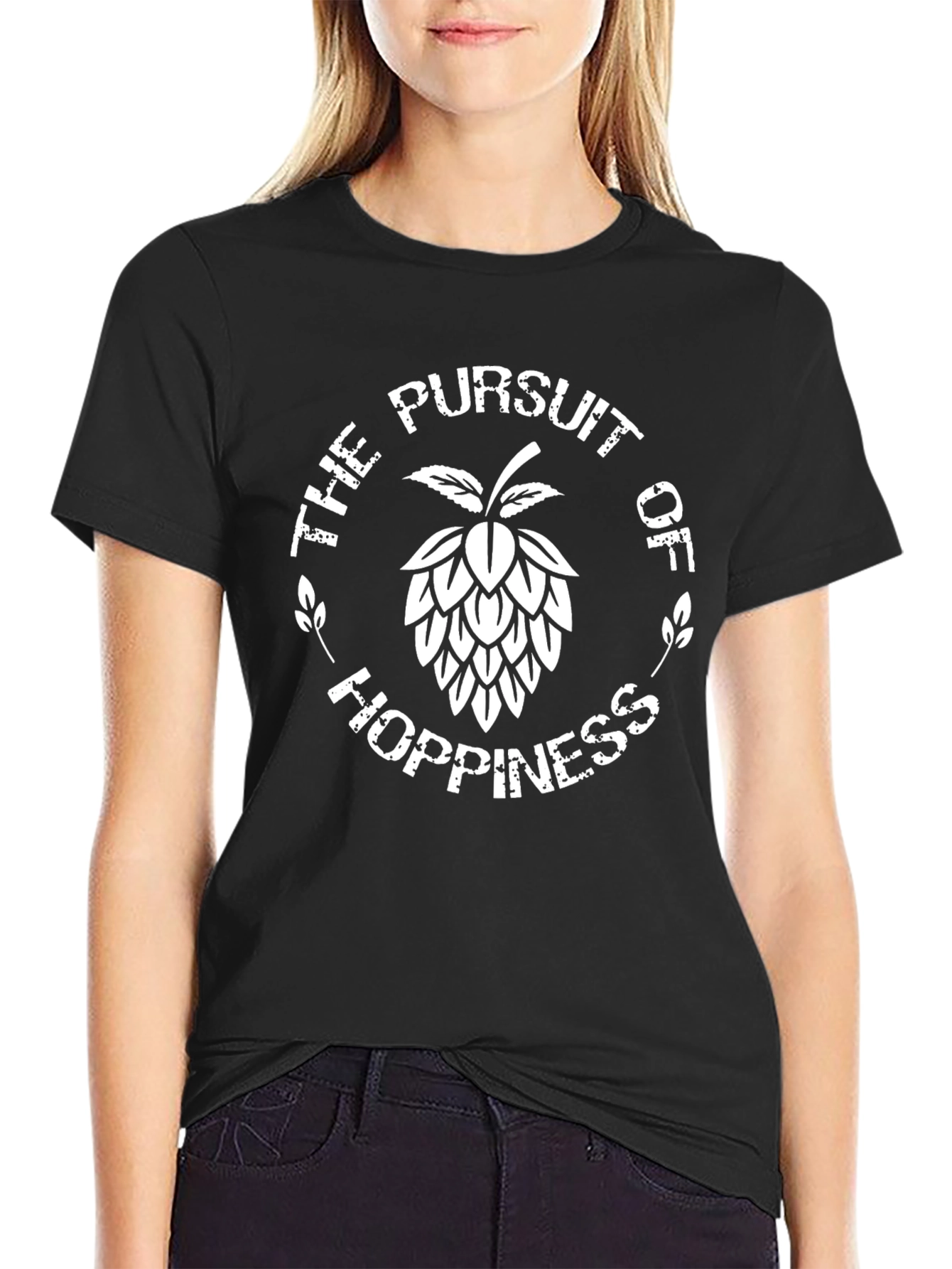 Pursuit of Hoppiness Graphic T-Shirt - Black