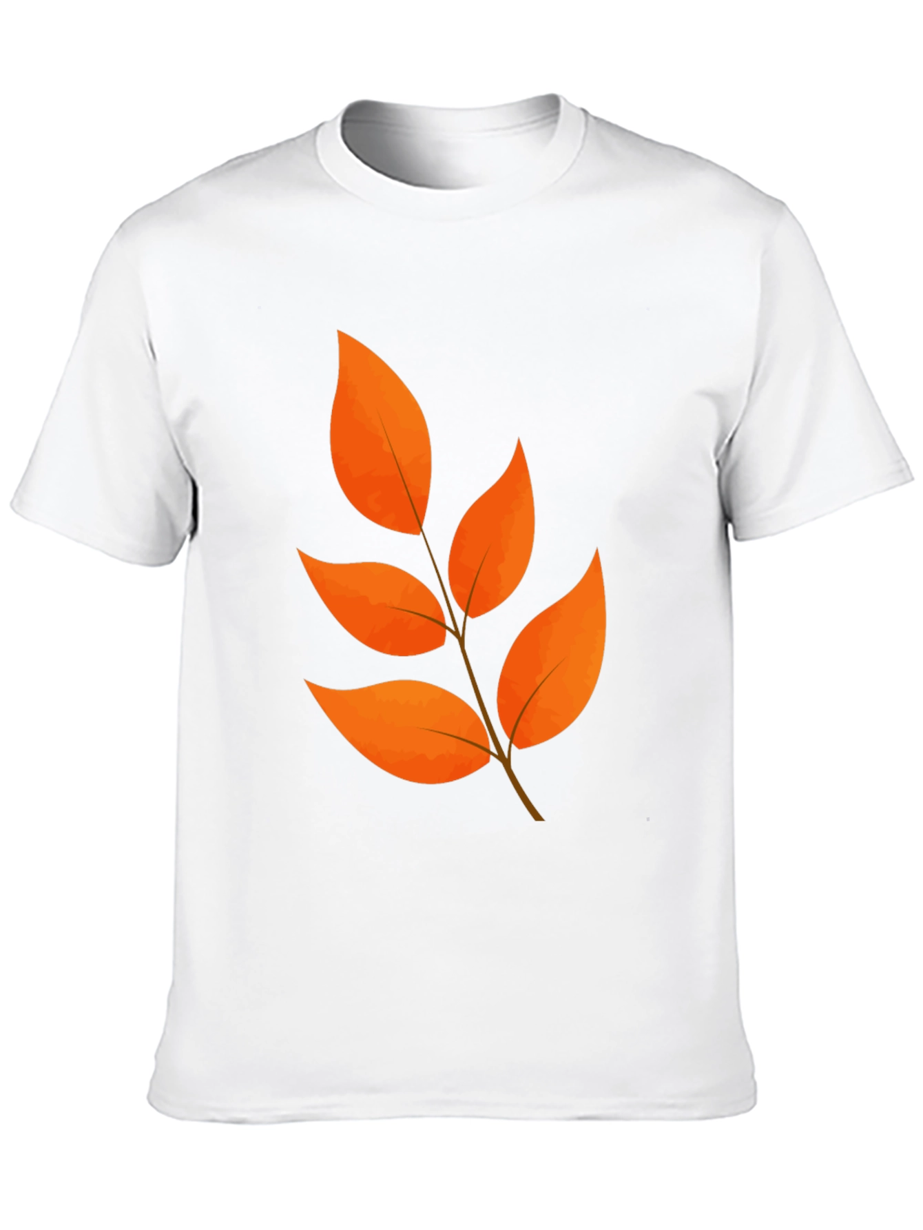 Fall Leaves Graphic Black T-Shirt