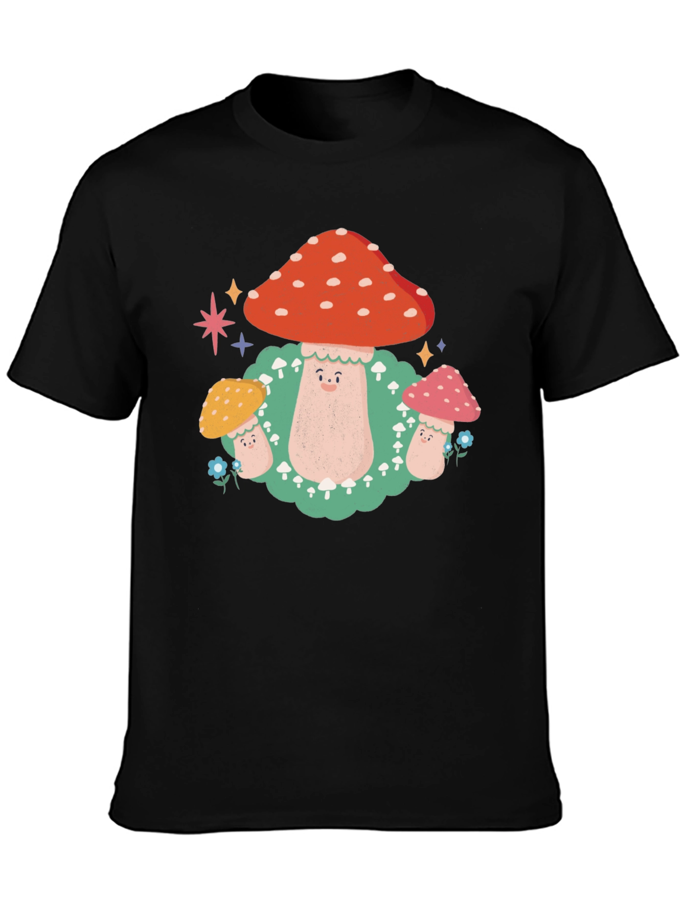 Mushroom Graphic T-Shirt - Funky Forest Design