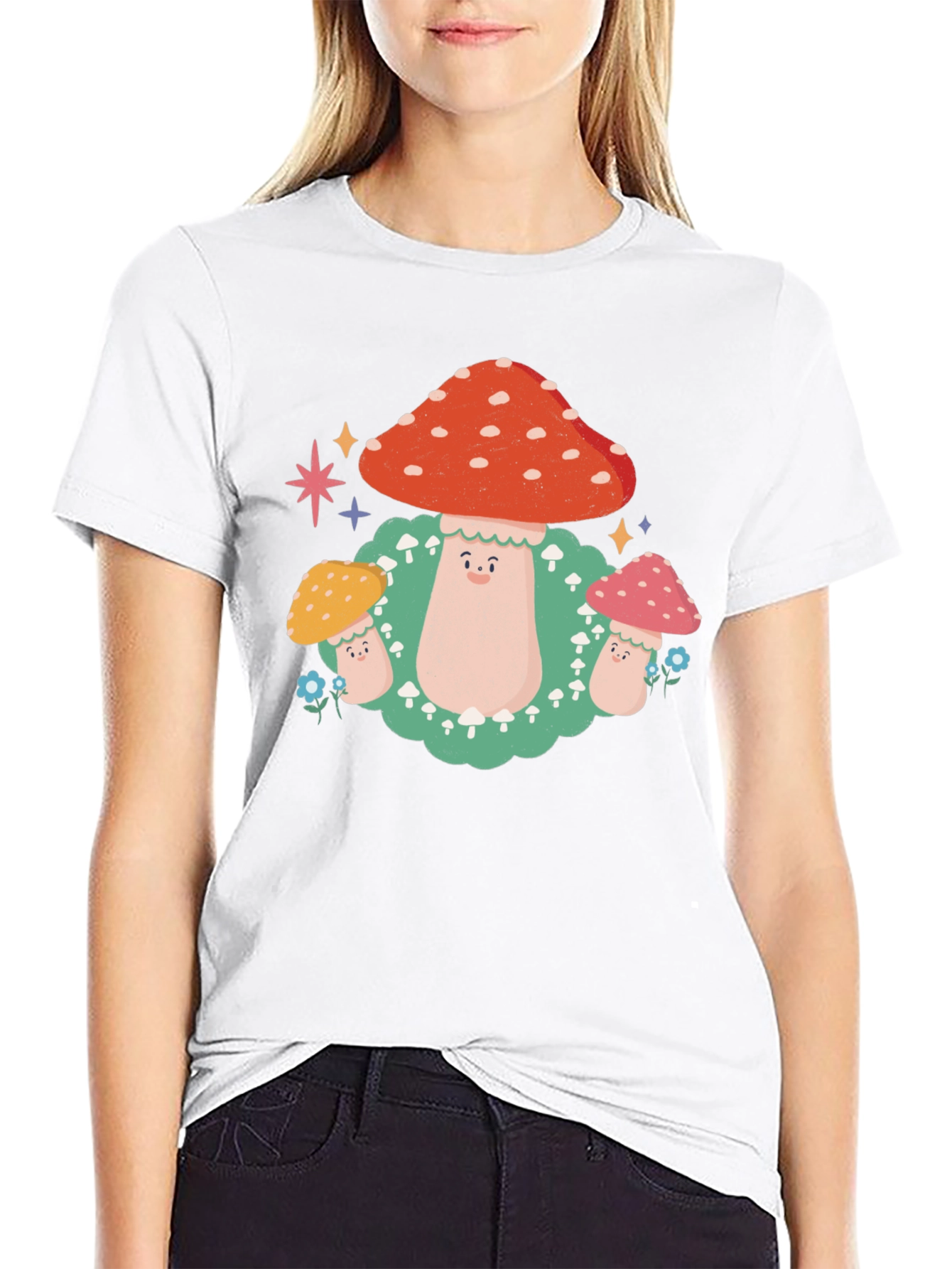 Mushroom Graphic T-Shirt - Funky Forest Design