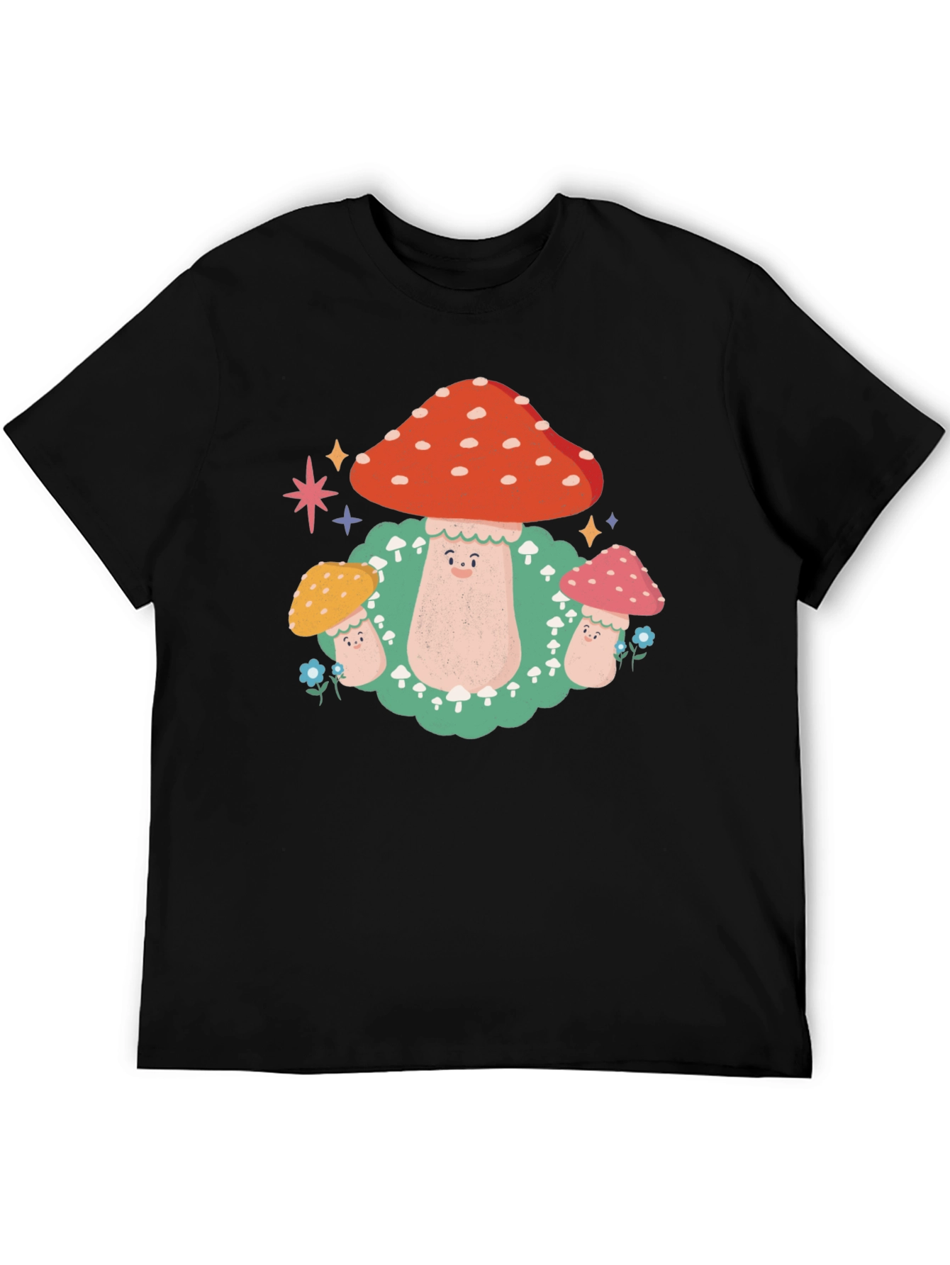 Mushroom Graphic T-Shirt - Funky Forest Design