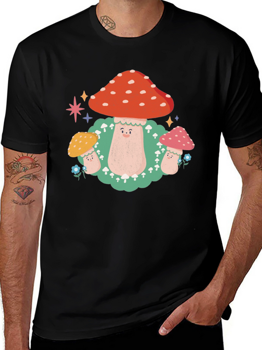 Mushroom Graphic T-Shirt - Funky Forest Design