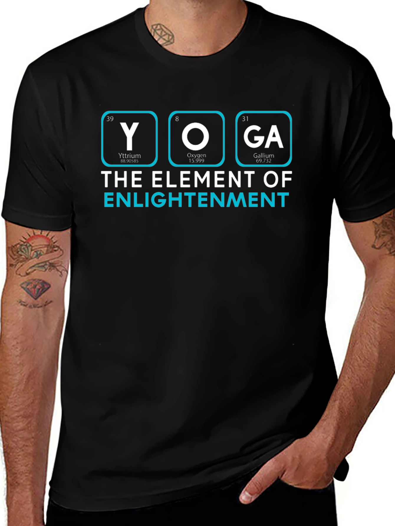 Yoga Element of Enlightenment Black T-Shirt