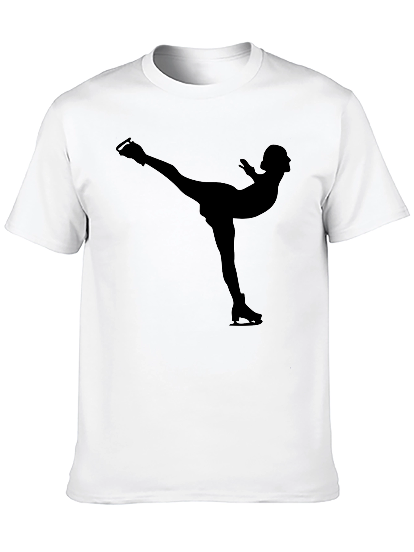 Figure Skating Silhouette Tee - Stylish Black Shirt