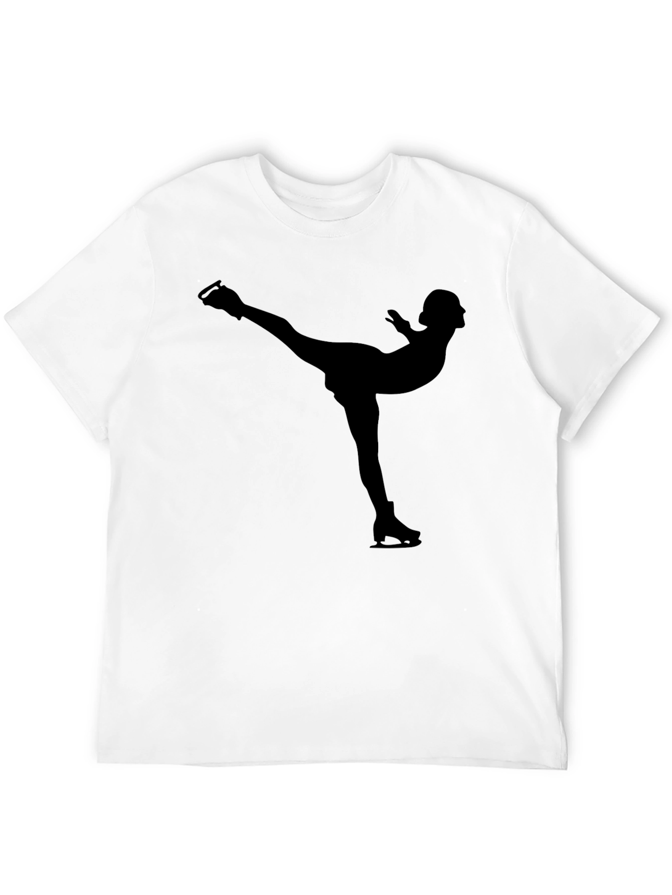 Figure Skating Silhouette Tee - Stylish Black Shirt