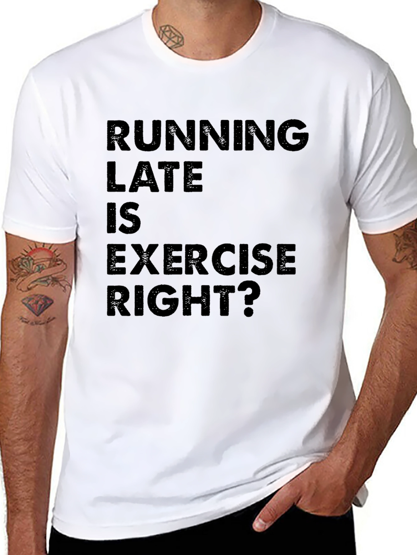 Running Late Exercise Mens T-Shirt
