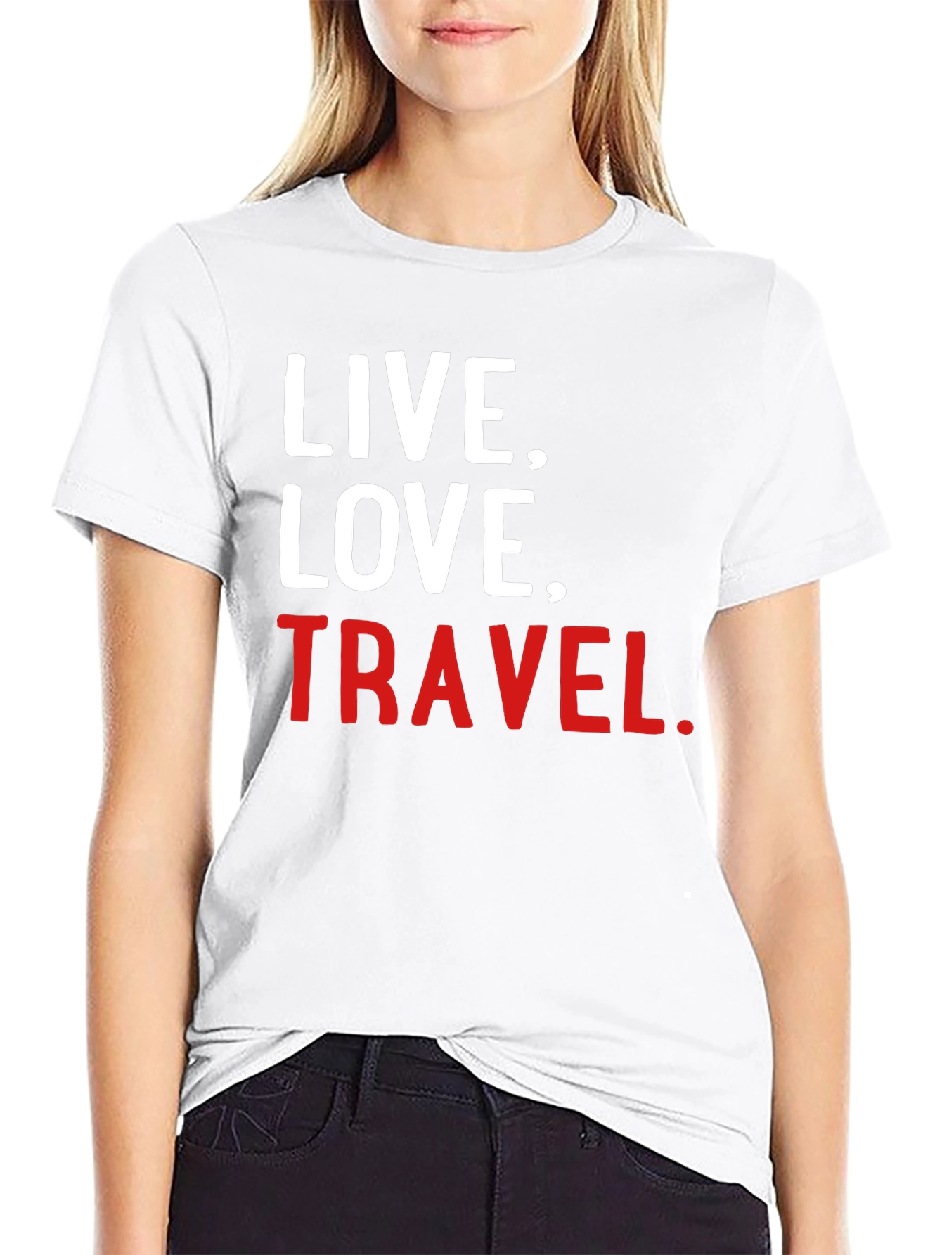 Live Love Travel Graphic Tee - Soft Black T-Shirt