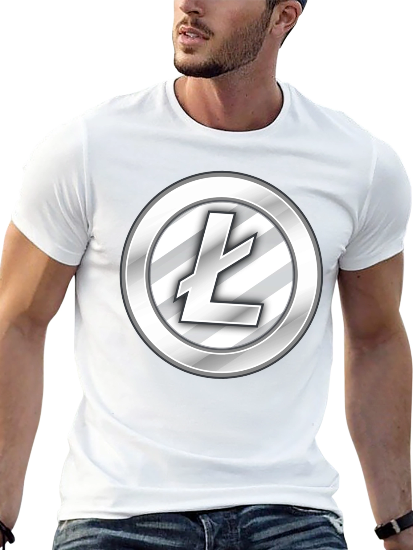 Litecoin Logo Black T-Shirt - Crypto Fashion
