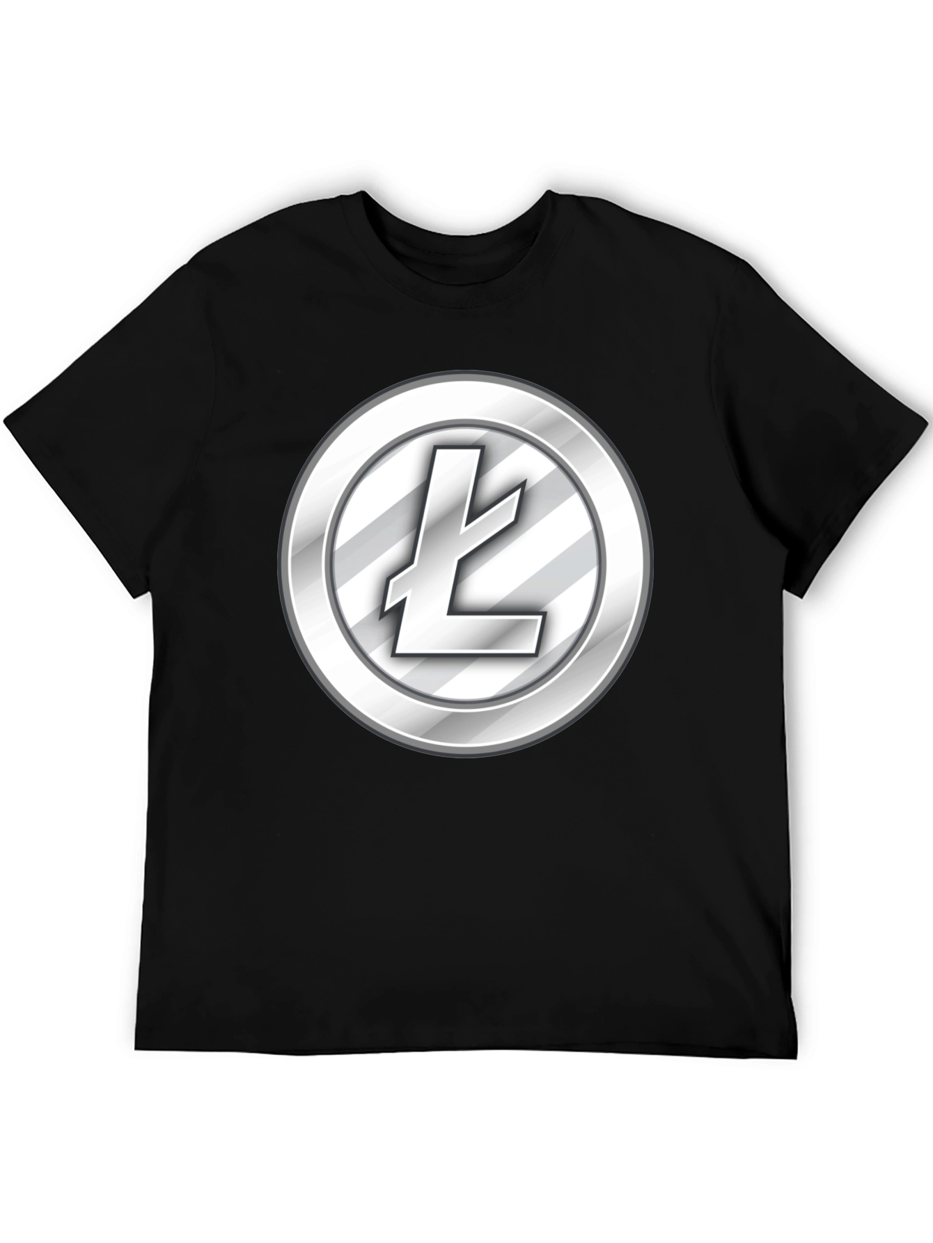 Litecoin Logo Black T-Shirt - Crypto Fashion