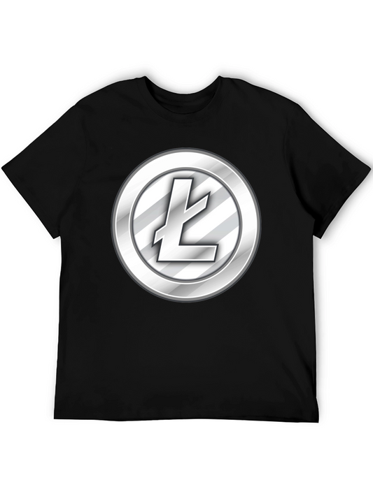 Litecoin Logo Black T-Shirt - Crypto Fashion