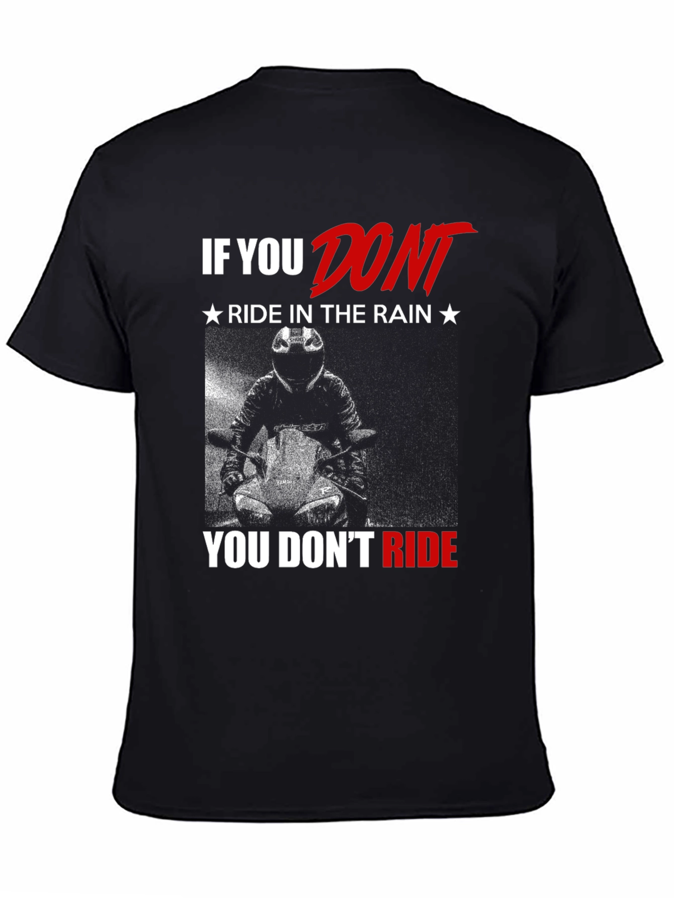Motorcycle Ride in the Rain Graphic T-Shirt