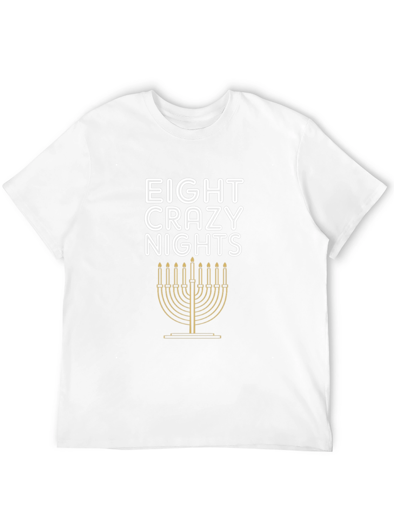 Eight Crazy Nights Hanukkah Menorah T-Shirt