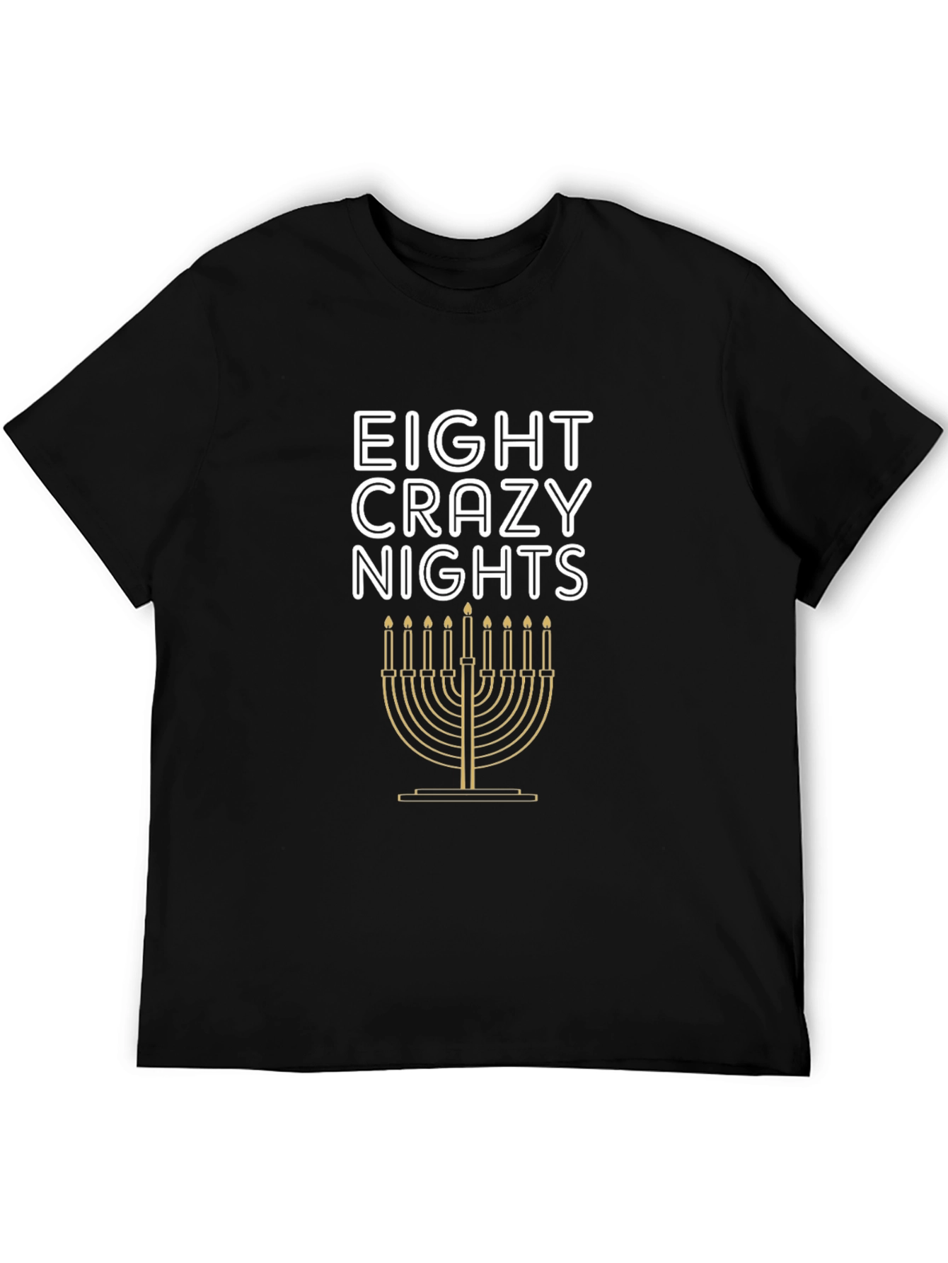 Eight Crazy Nights Hanukkah Menorah T-Shirt