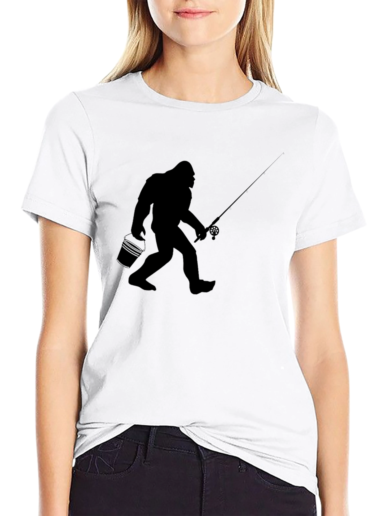 Sasquatch Fishing Graphic Tee