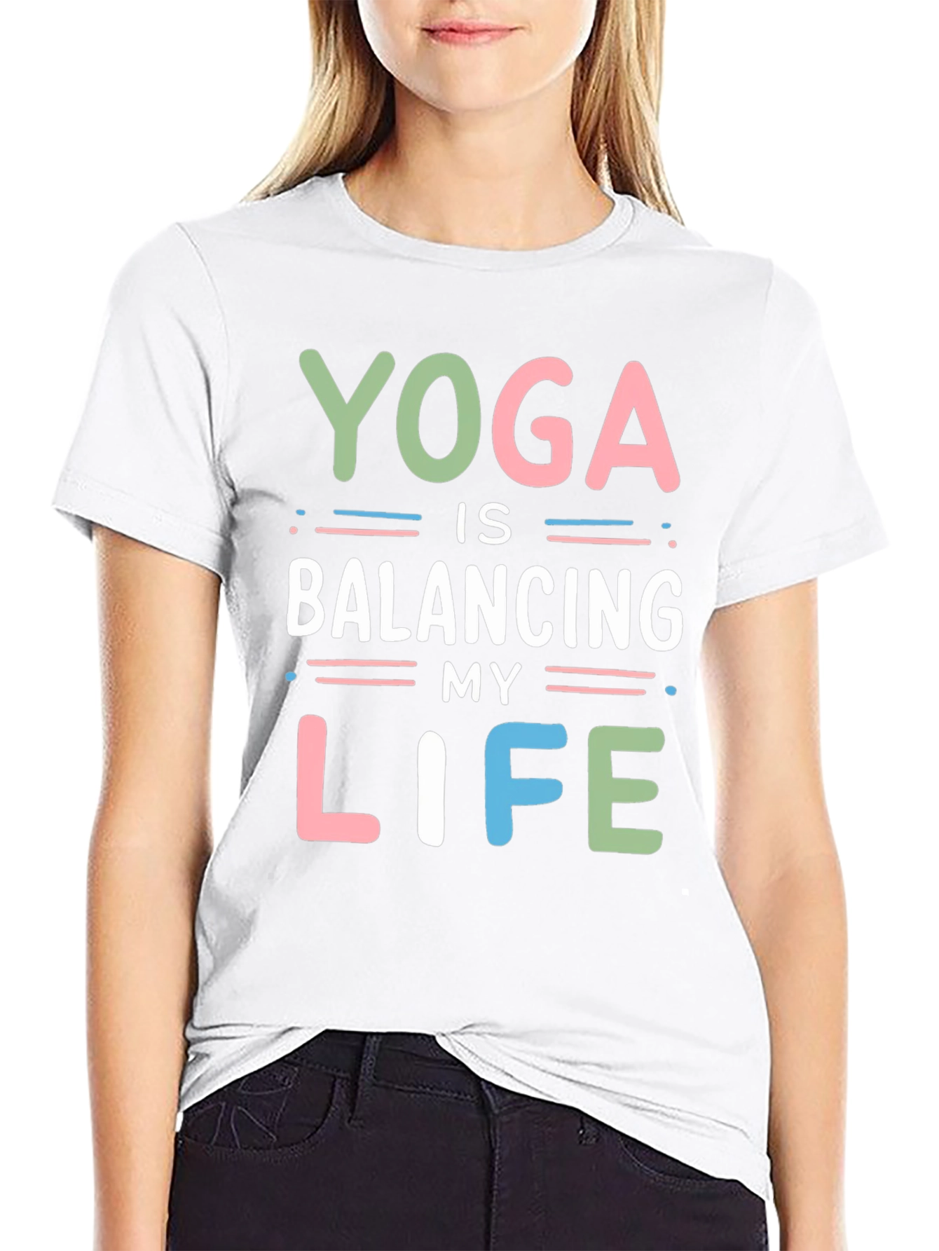 Yoga Balancing Life Graphic Tee