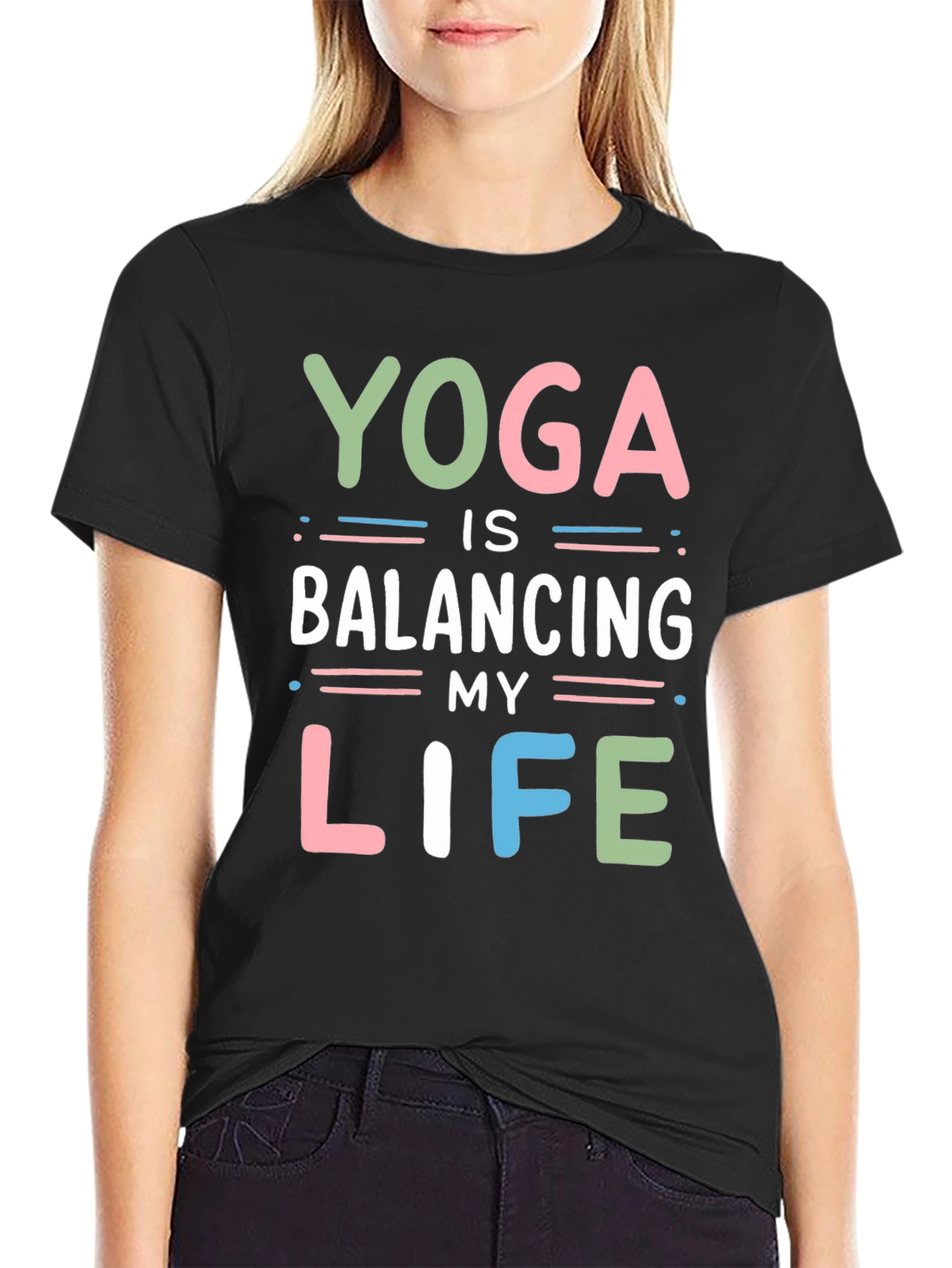 Yoga Balancing Life Graphic Tee