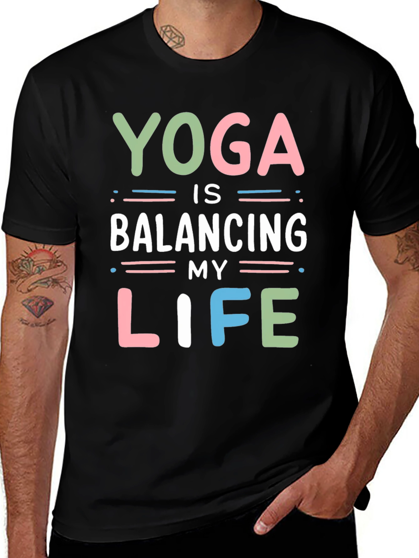 Yoga Balancing Life Graphic Tee