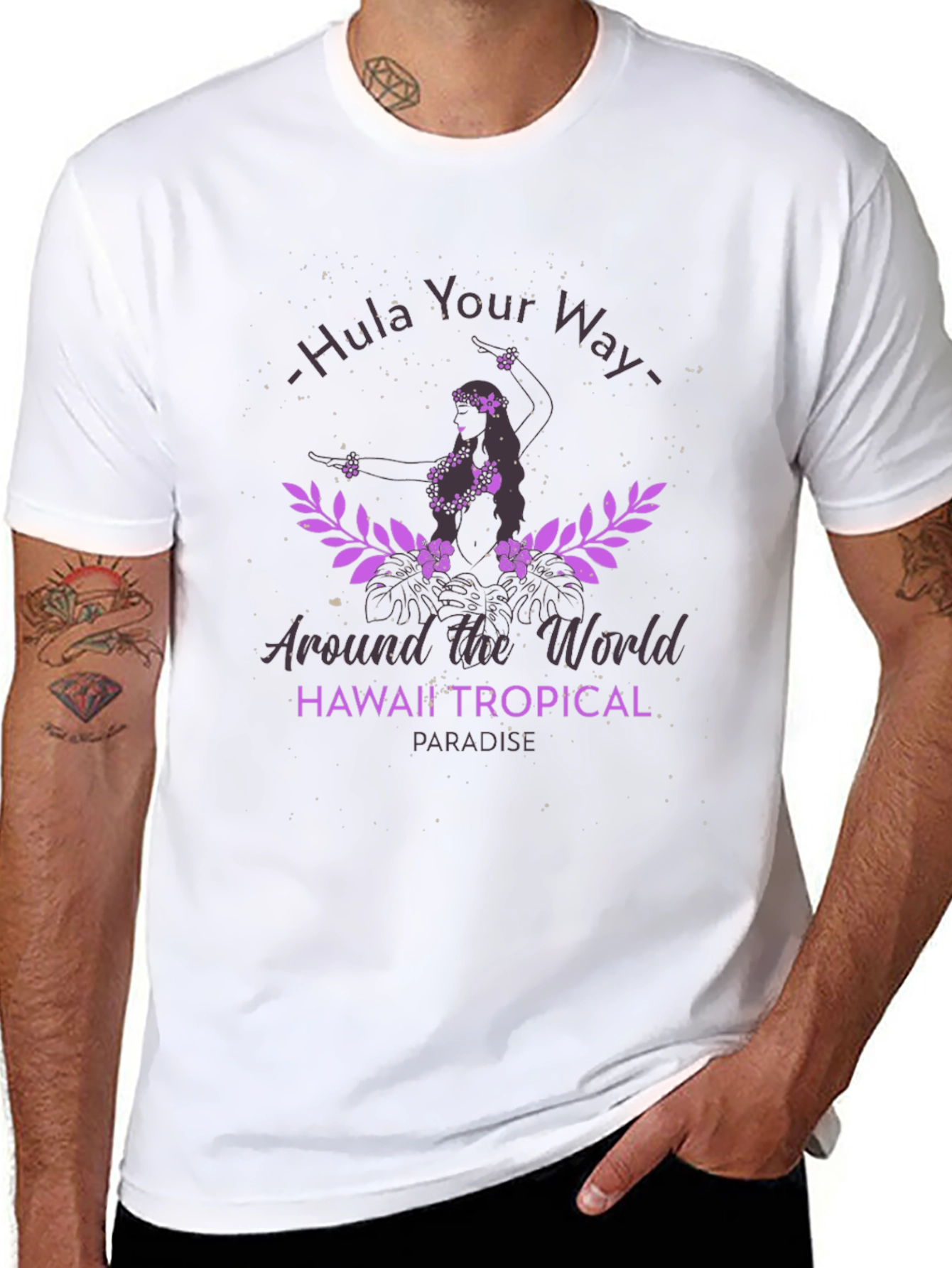 Hula Your Way Graphic Tee - Tropical Paradise