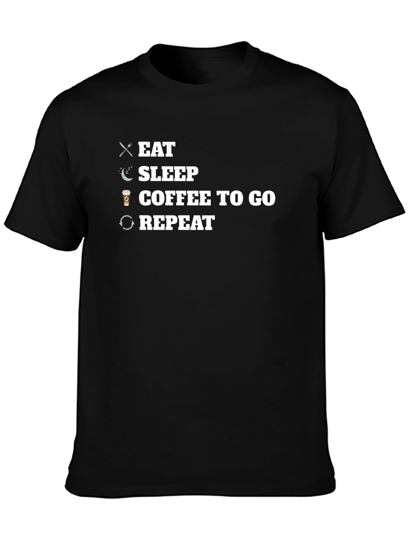 Eat Sleep Coffee Repeat Graphic Tee