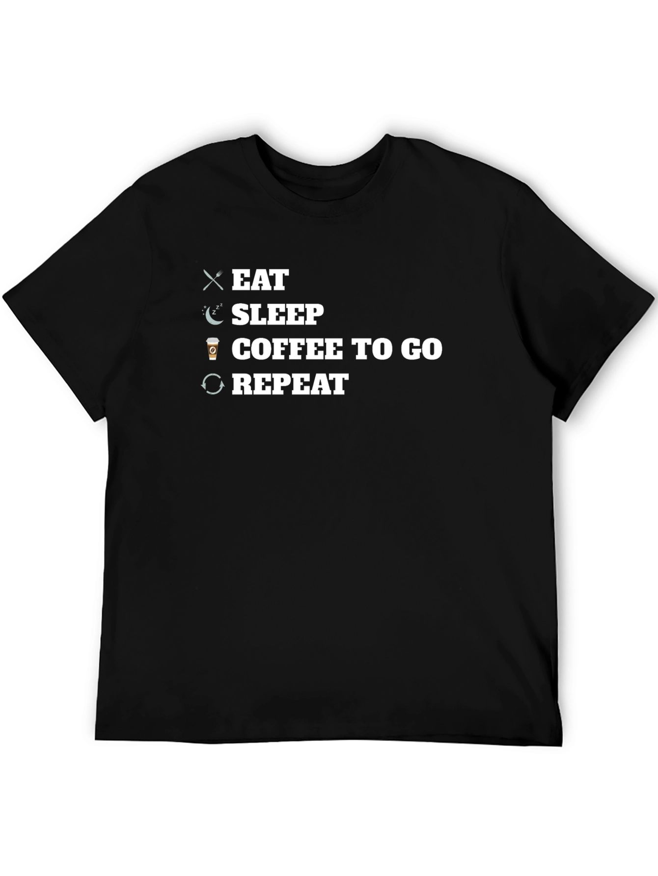 Eat Sleep Coffee Repeat Graphic Tee