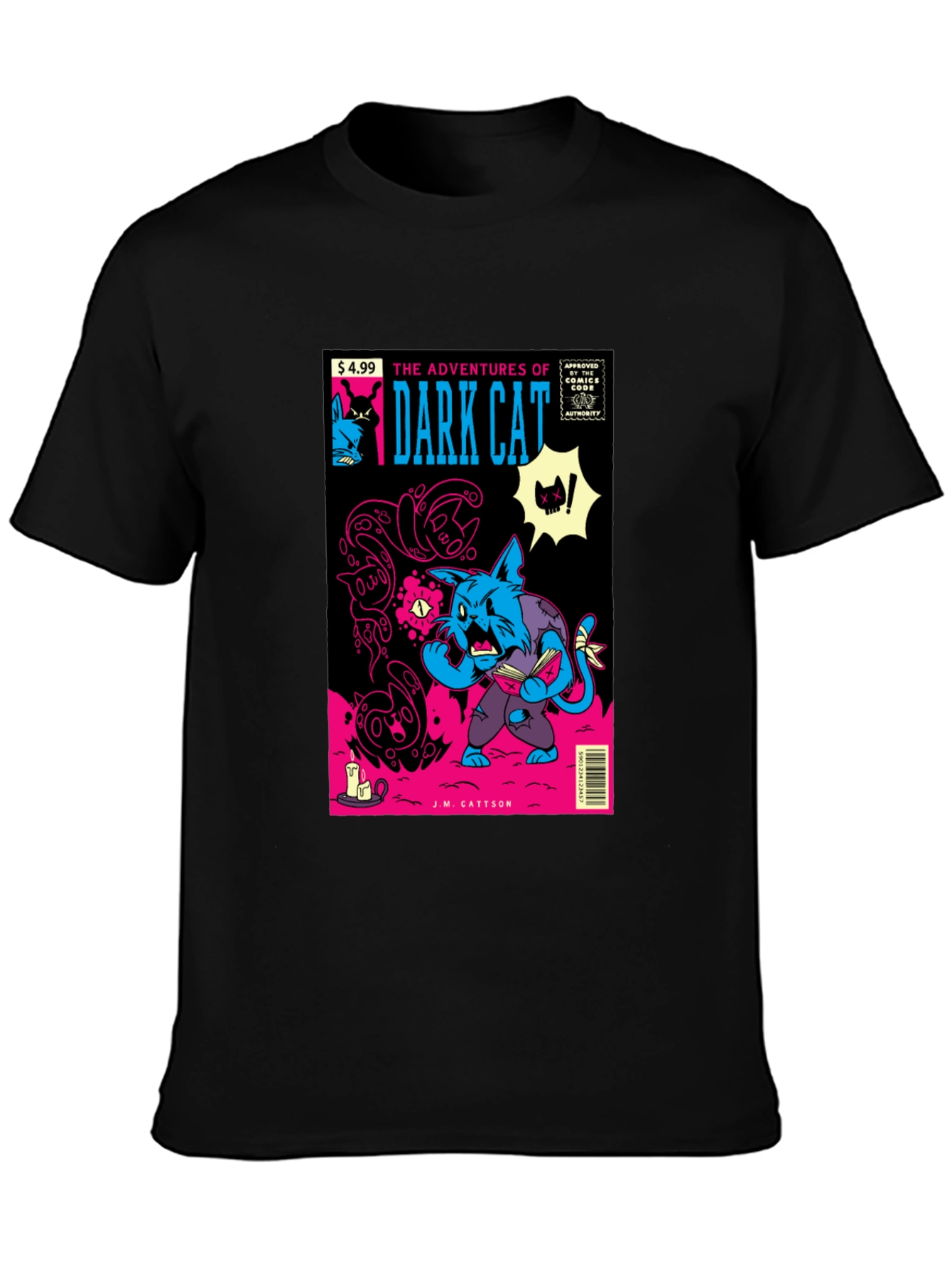 Dark Cat Comic Book T-Shirt