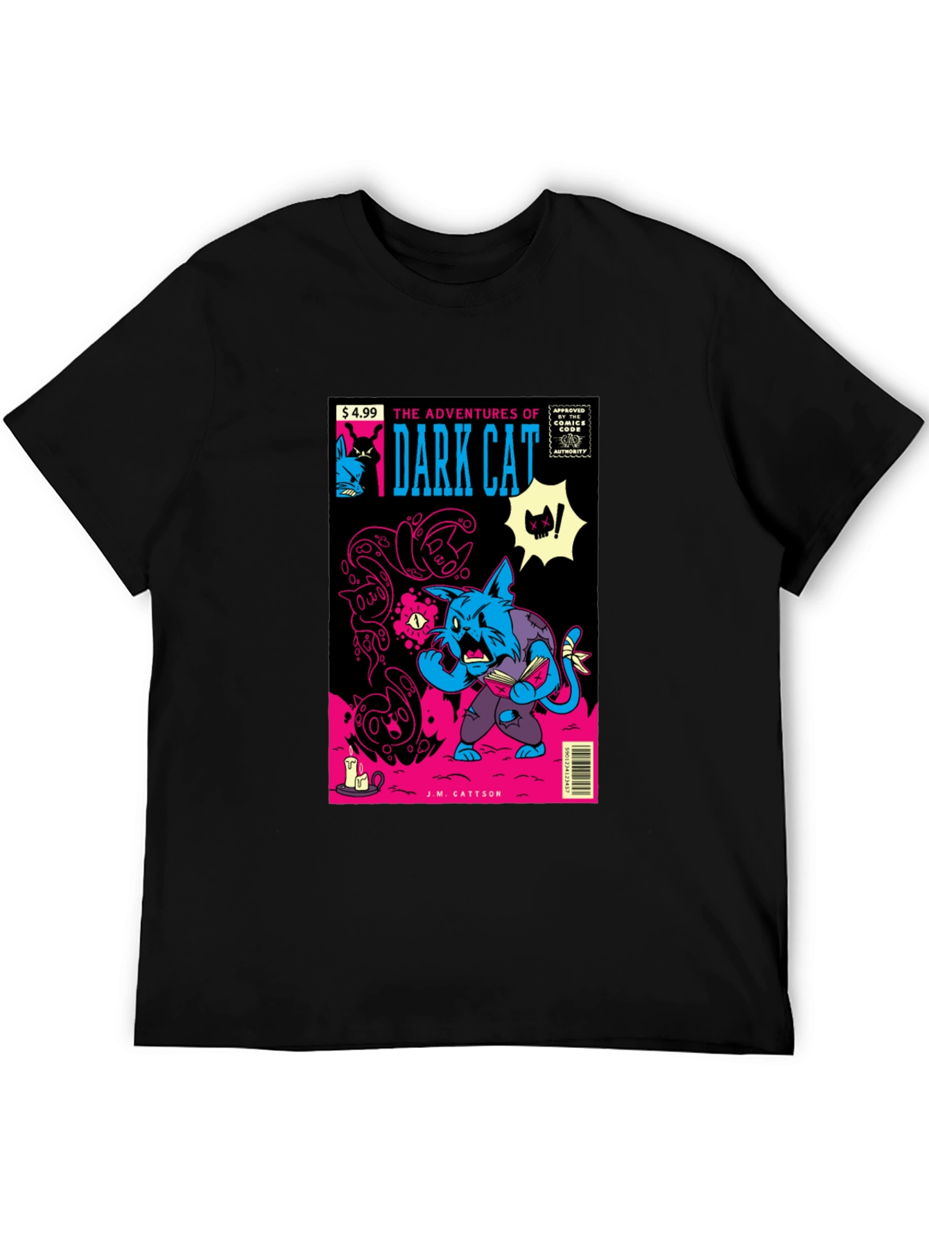 Dark Cat Comic Book T-Shirt