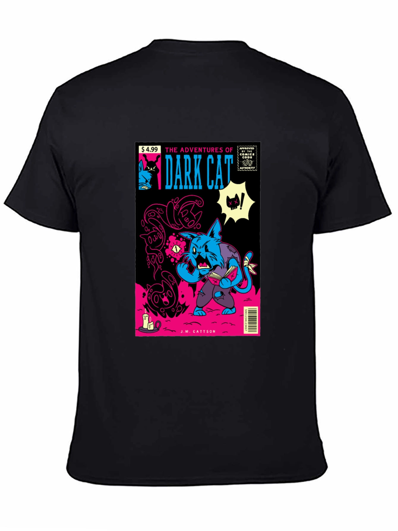 Dark Cat Comic Book T-Shirt
