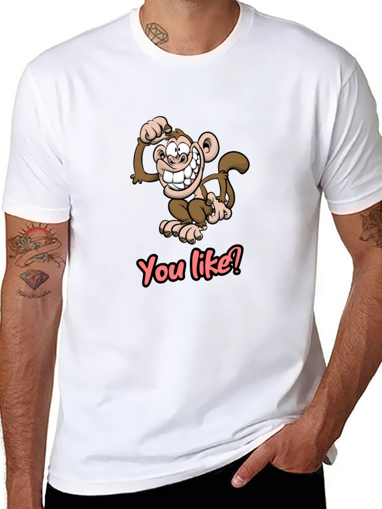 Funny Monkey Graphic Tee - You Like? T-Shirt