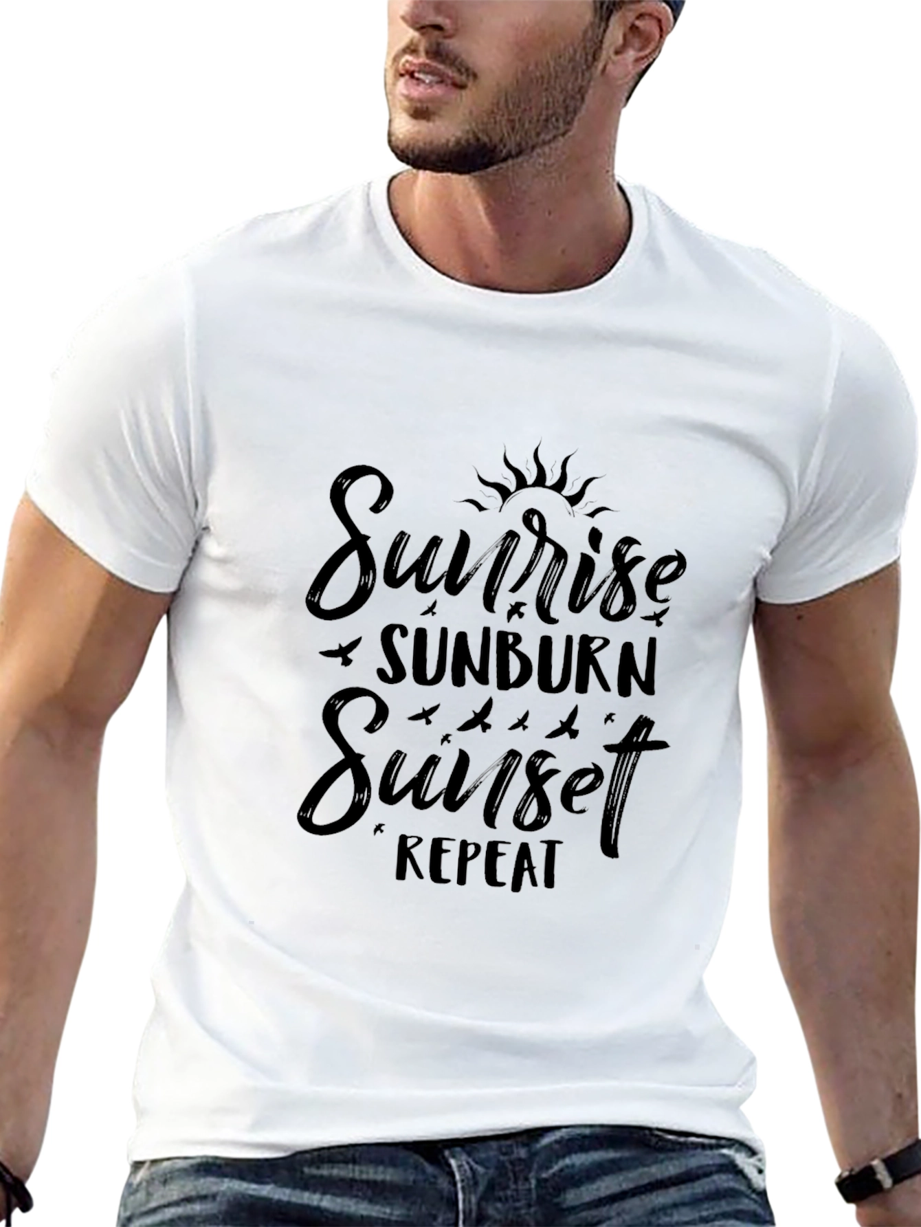 Sunrise Sunburn Sunset Repeat Graphic Tee