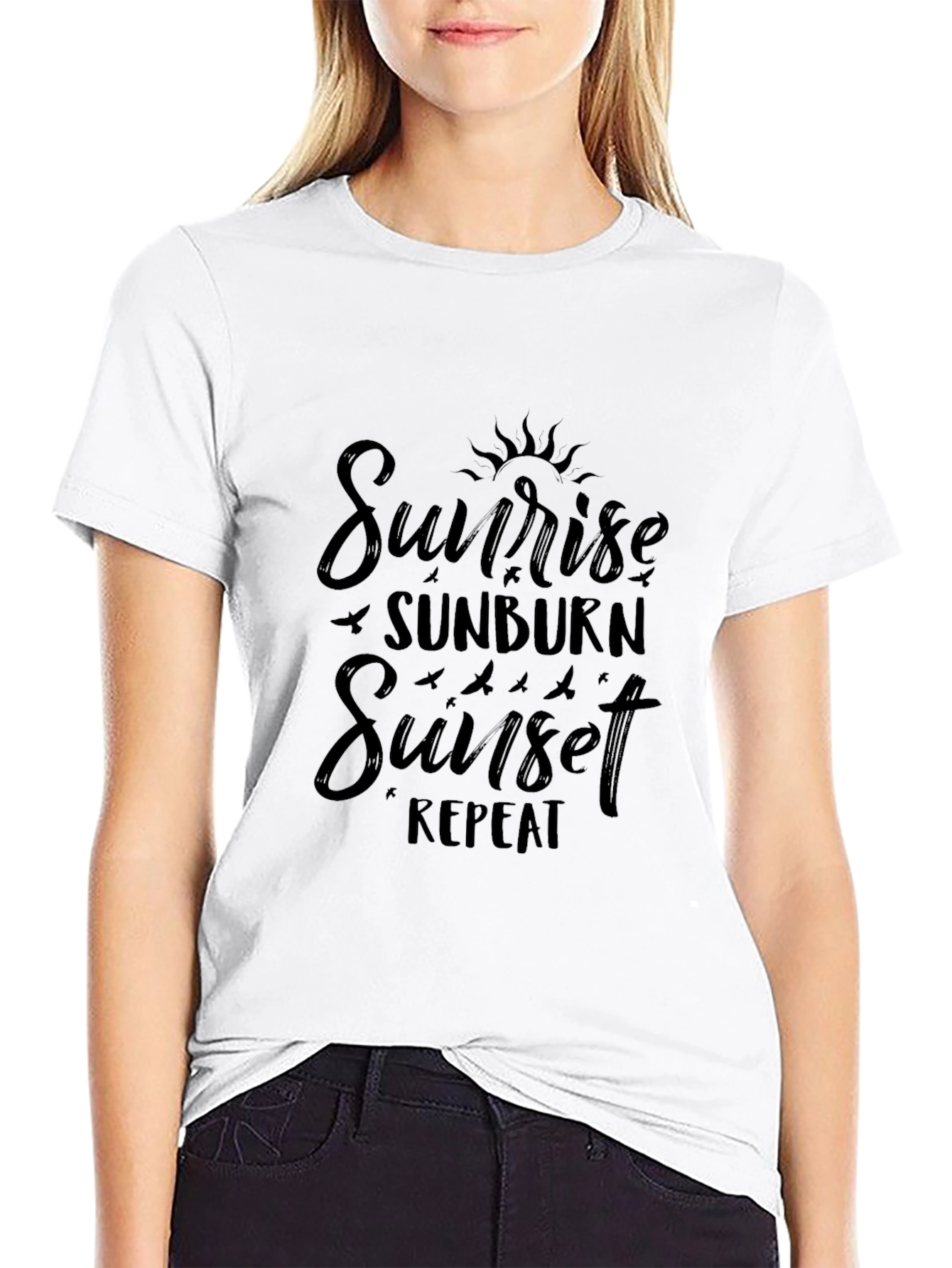 Sunrise Sunburn Sunset Repeat Graphic Tee
