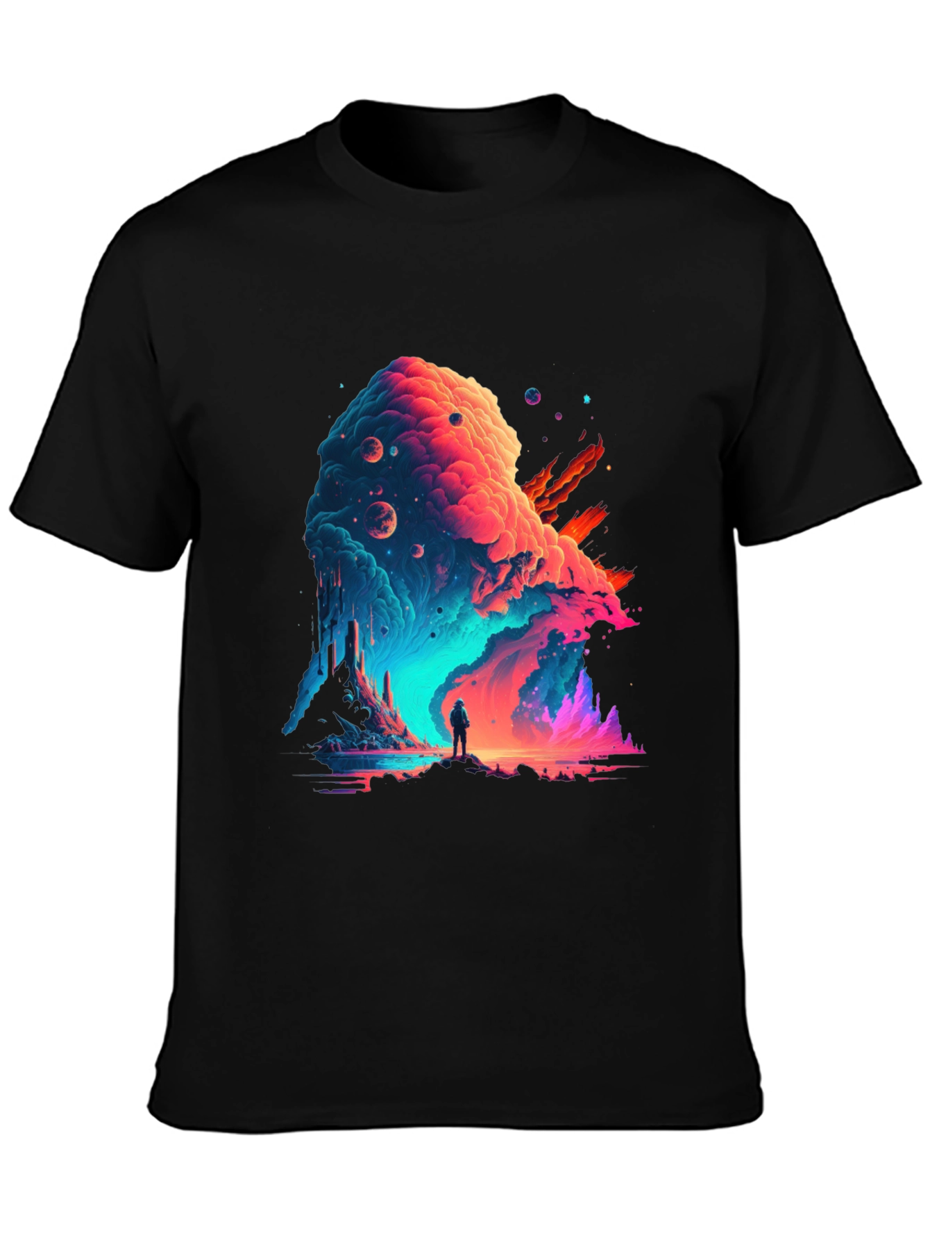 Cosmic Wanderer Graphic Tee - Stylish Space Adventure Shirt