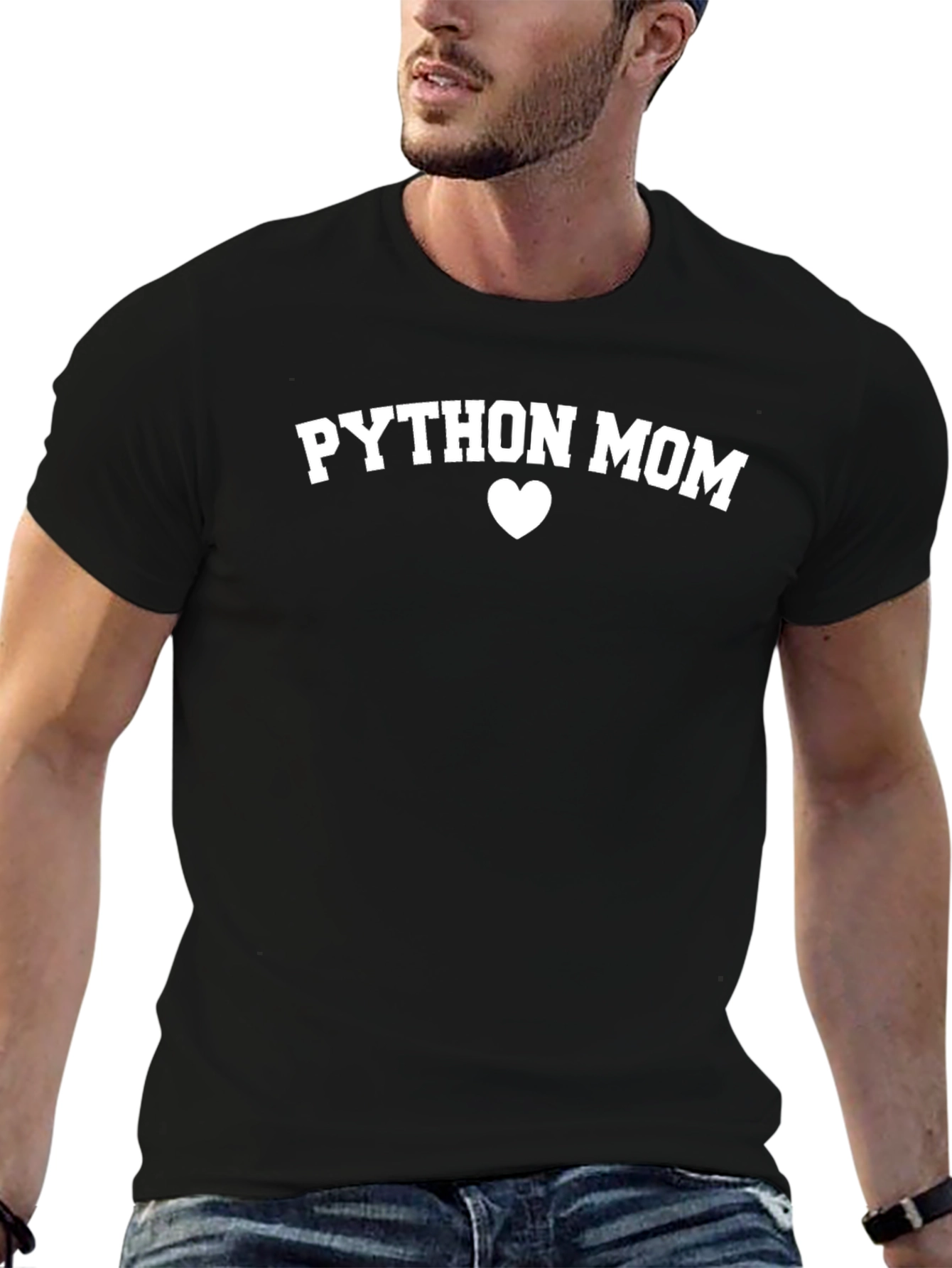 Python Mom Black T-Shirt Gift for Programmers
