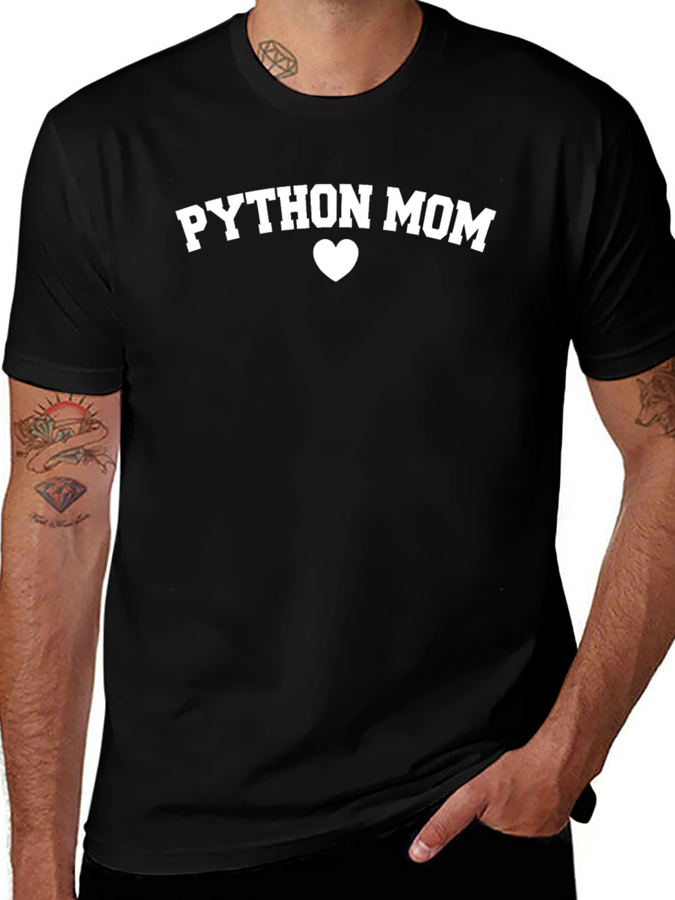 Python Mom Black T-Shirt Gift for Programmers