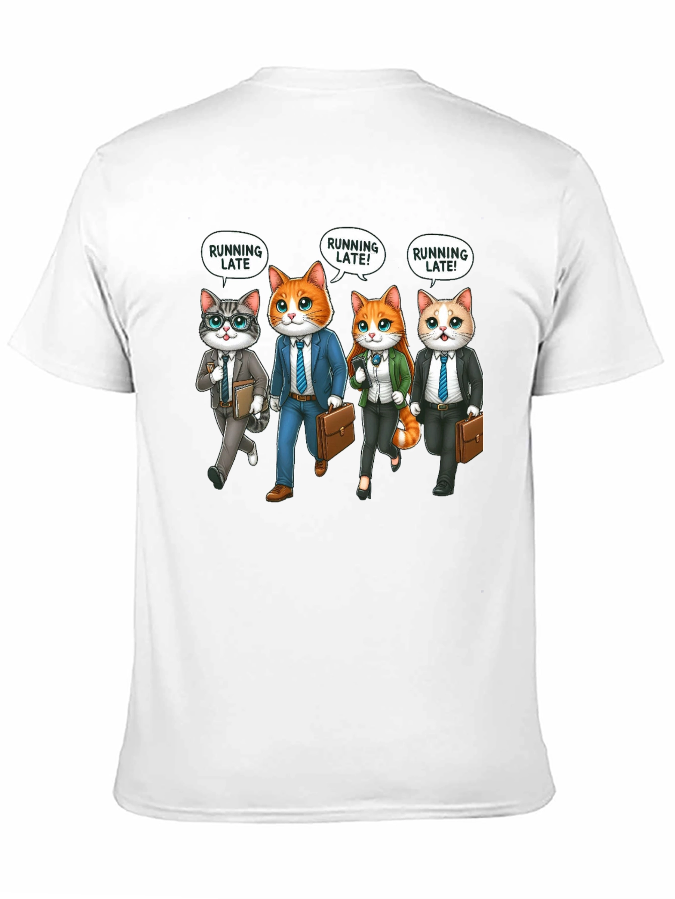 Running Late Business Cats T-Shirt