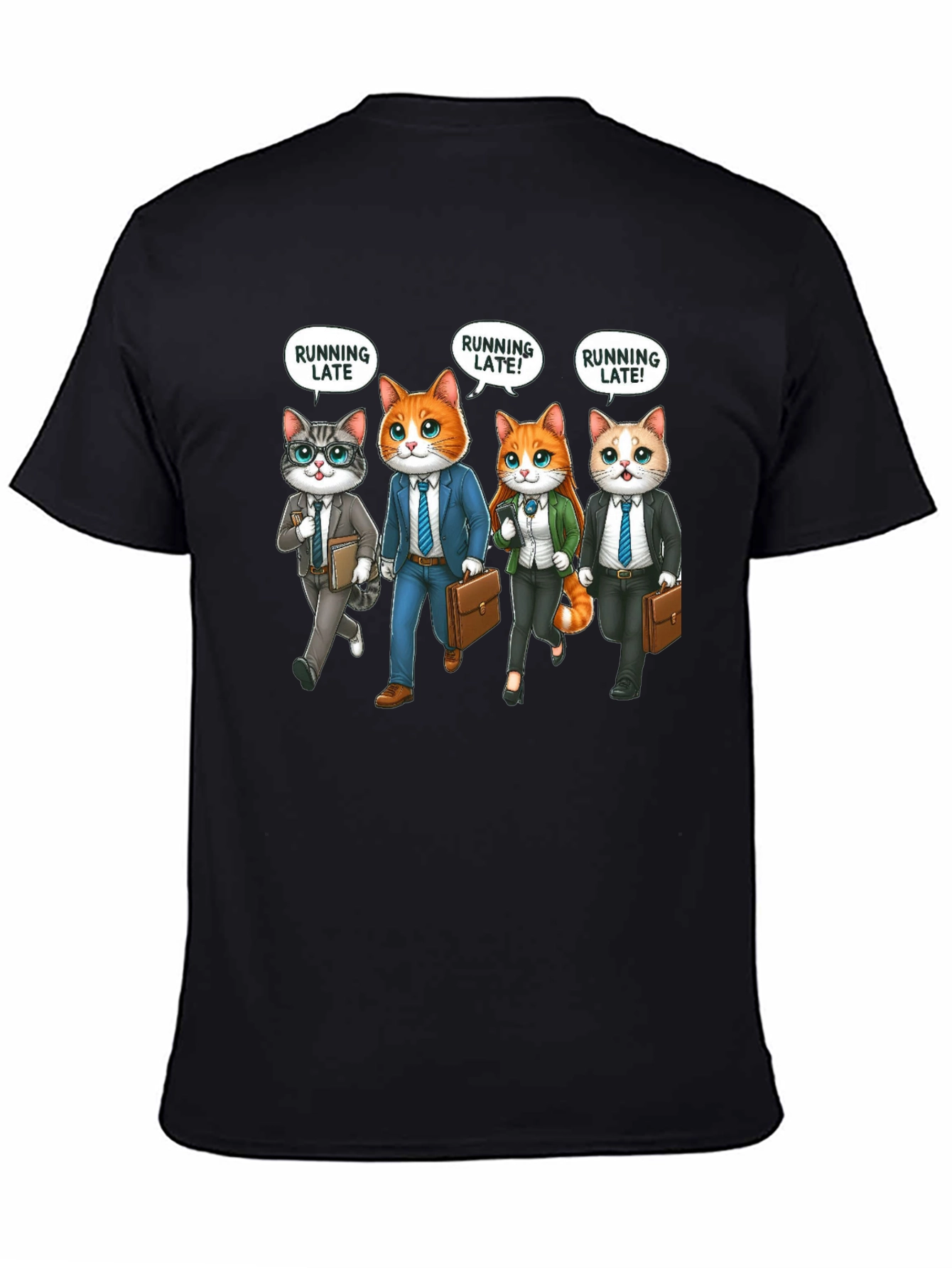Running Late Business Cats T-Shirt