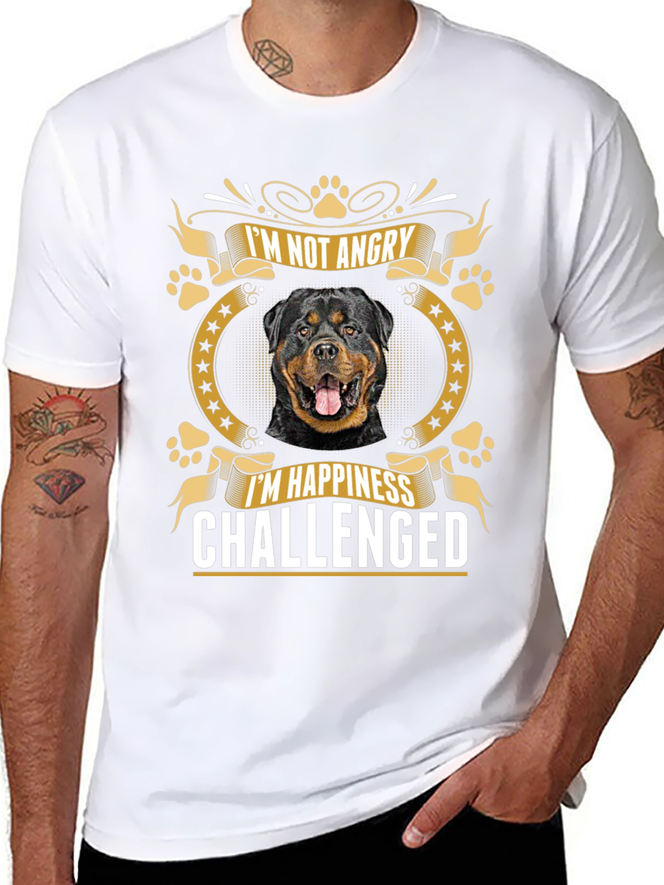 Rottweiler Im Not Angry Graphic T-Shirt