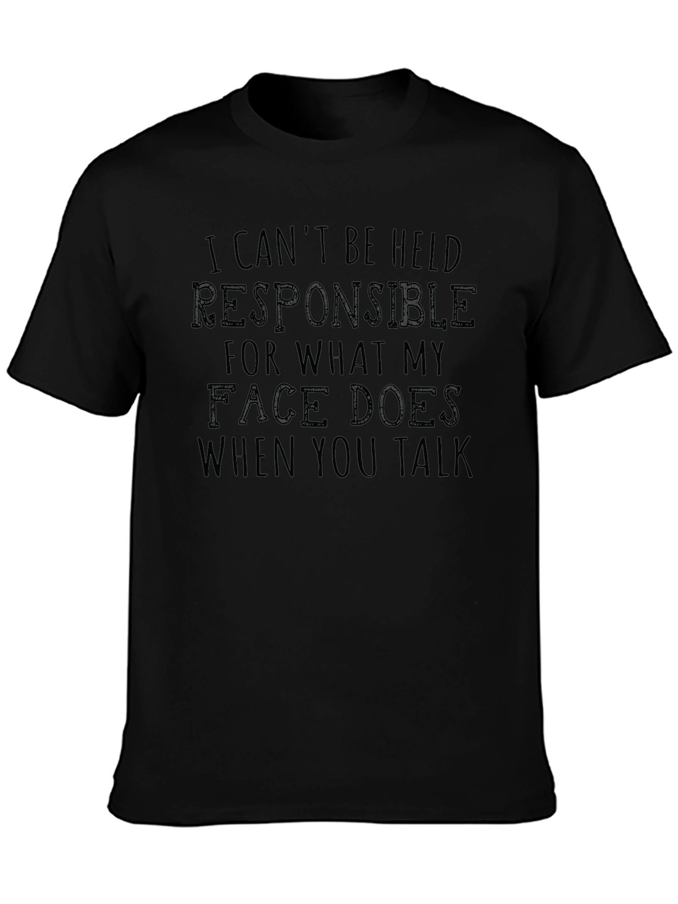 Funny Sarcastic Graphic T-Shirt - Face Reaction Tee