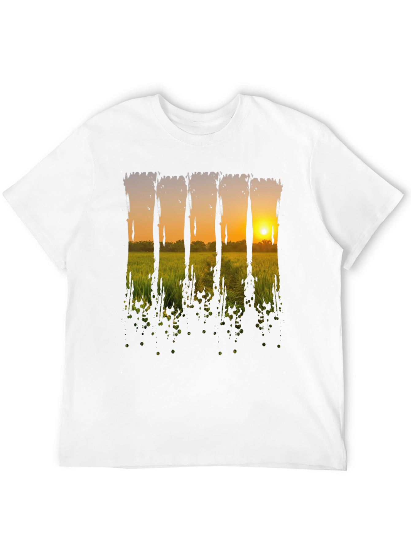 Sunset Field Graphic Tee - Black
