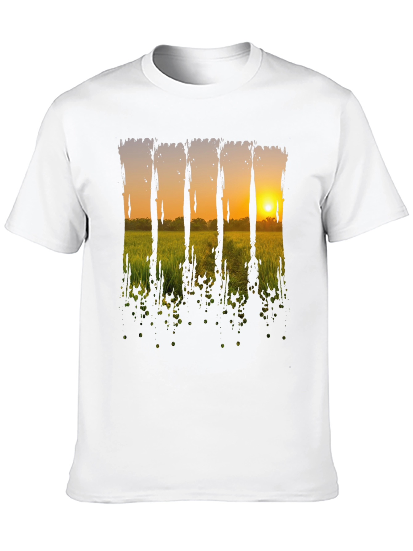 Sunset Field Graphic Tee - Black