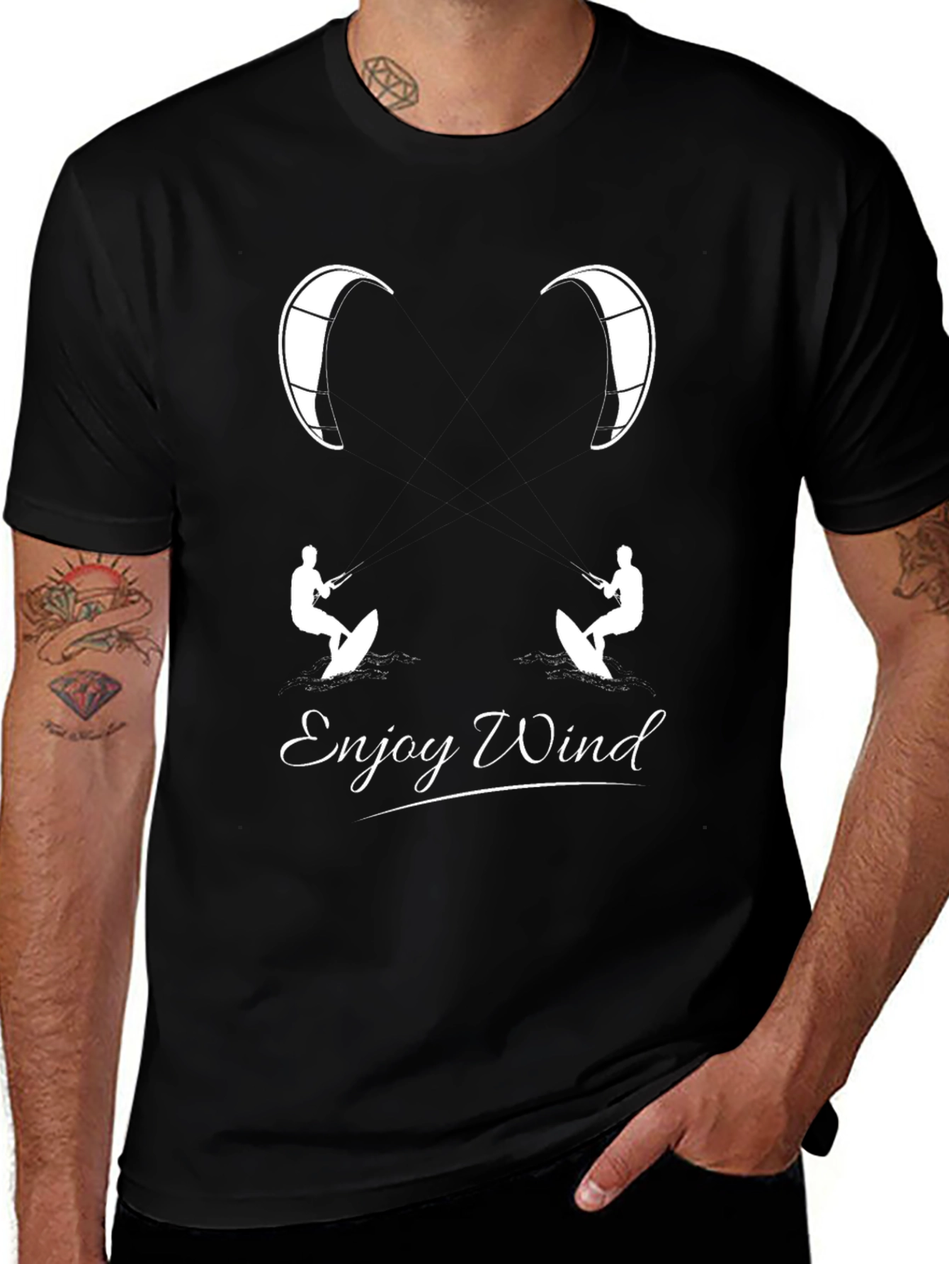 Enjoy Wind Kitesurfing Graphic Tee