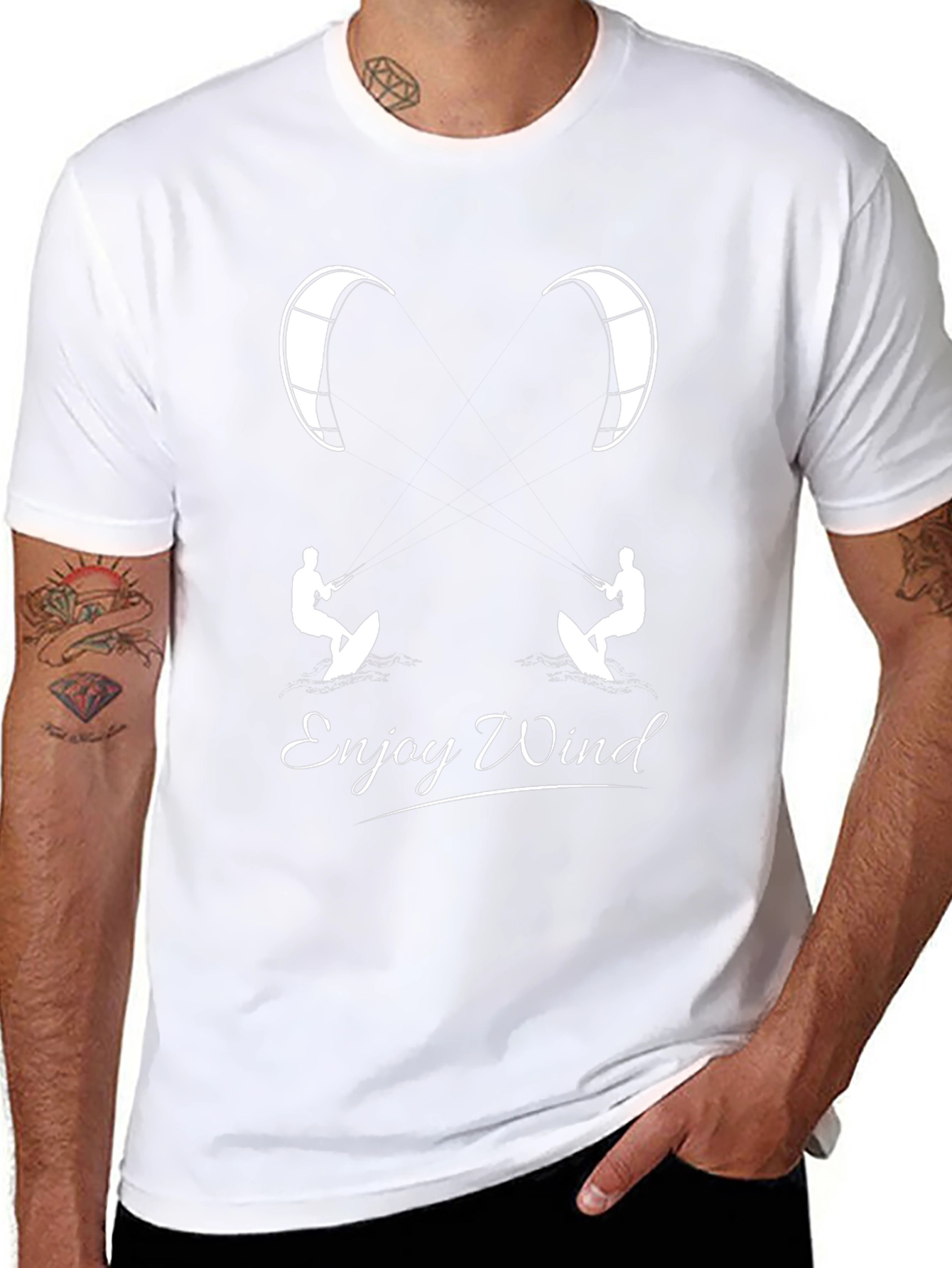 Enjoy Wind Kitesurfing Graphic Tee