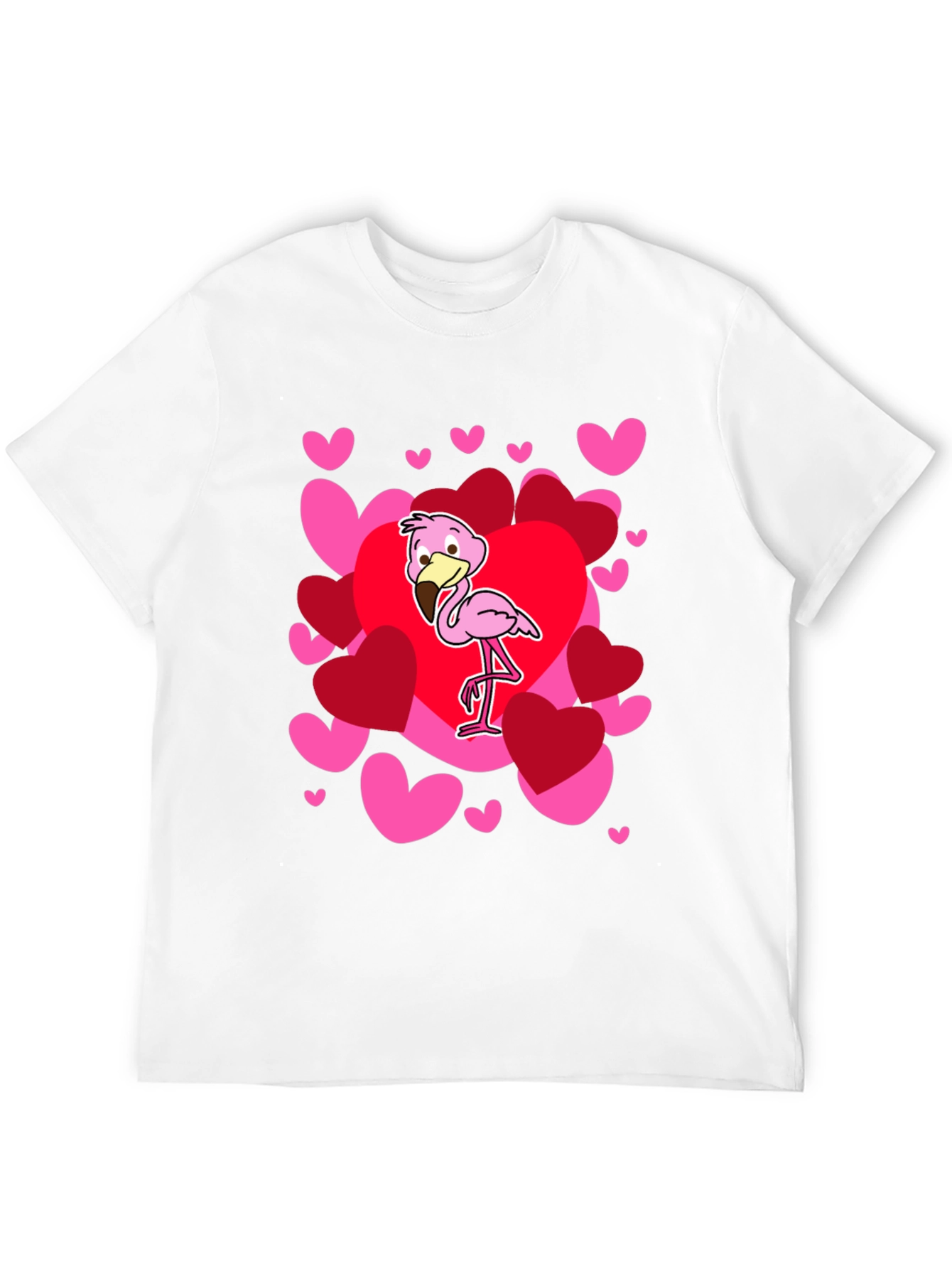 Valentines Flamingo Heart T-Shirt
