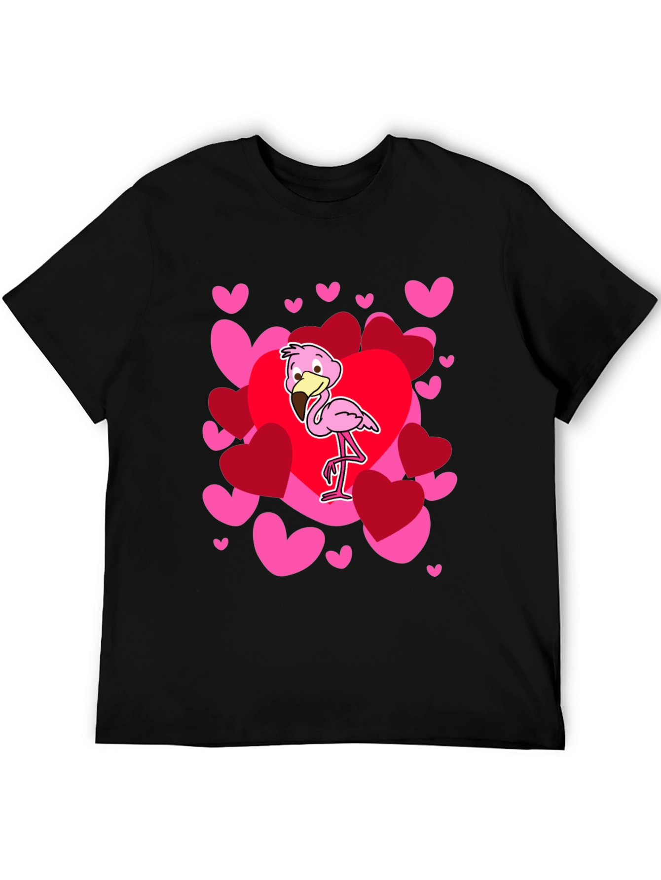 Valentines Flamingo Heart T-Shirt