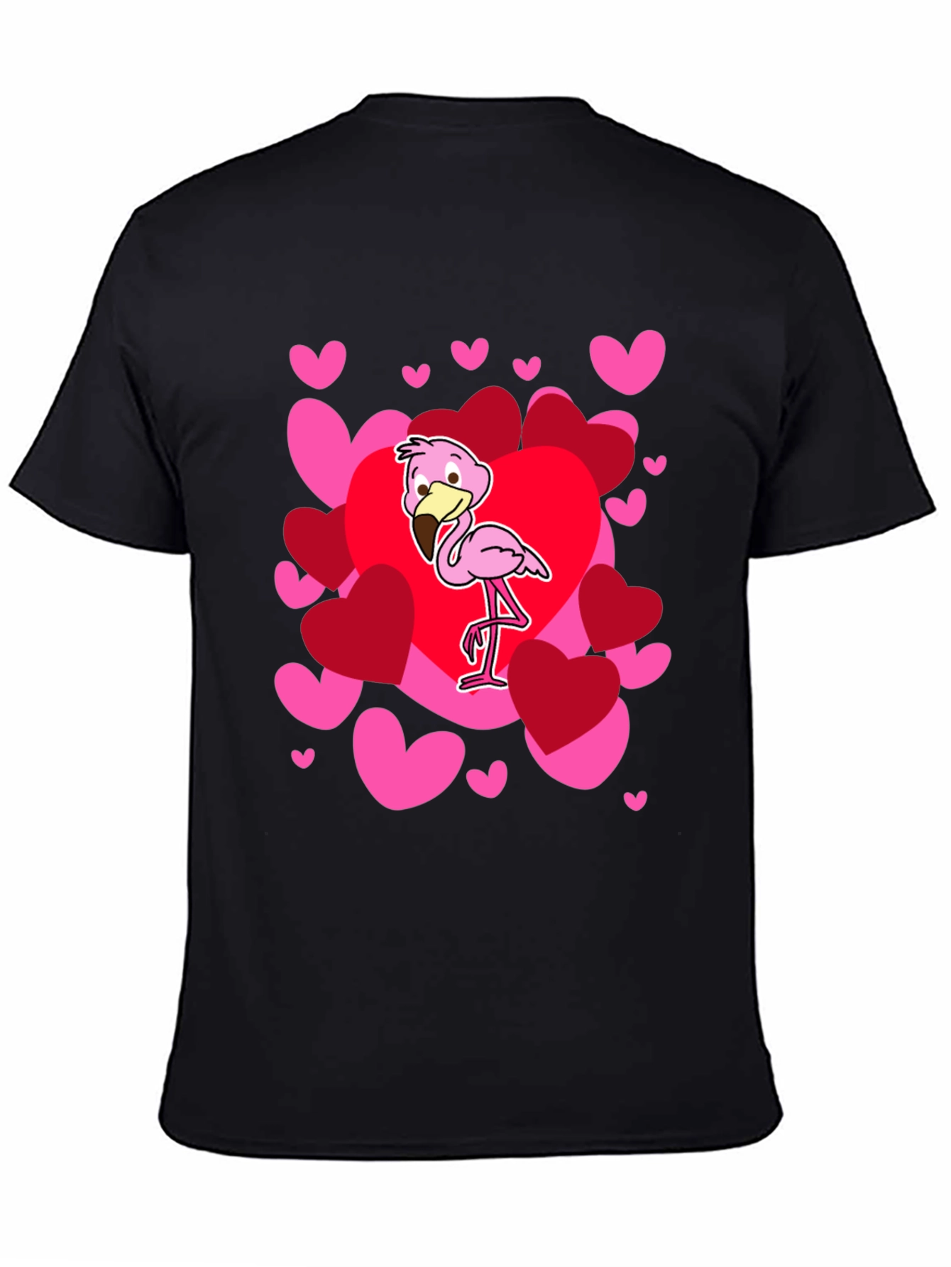 Valentines Flamingo Heart T-Shirt